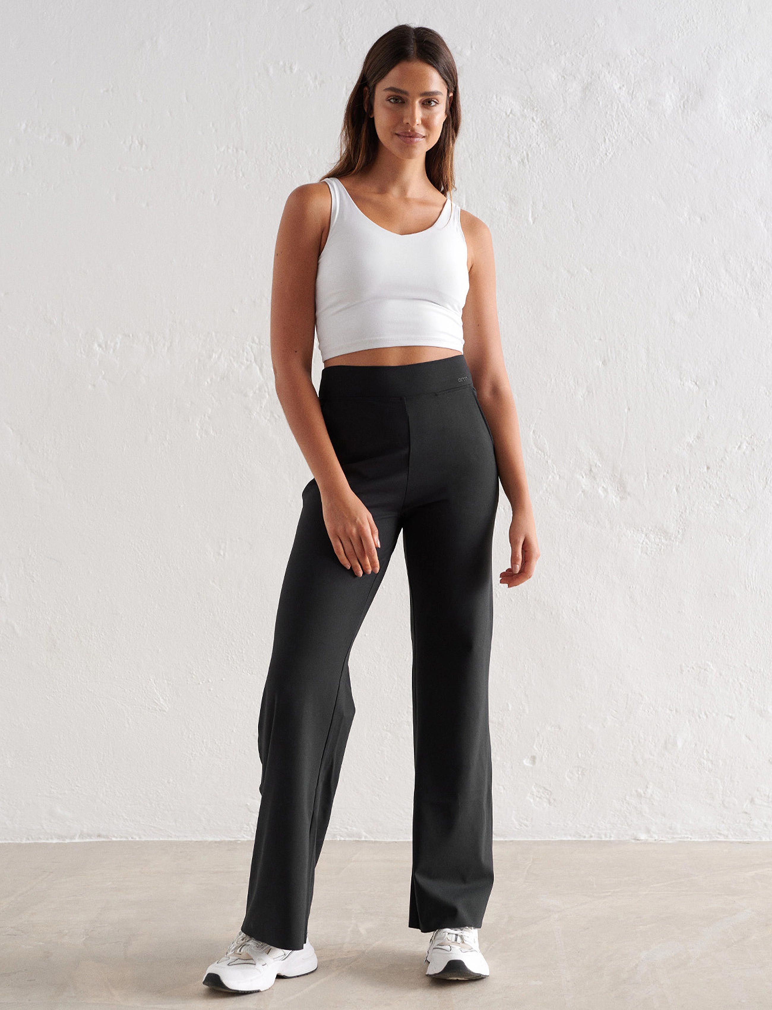 aim´n Sense Wide Pants - Trousers - BLACK / black