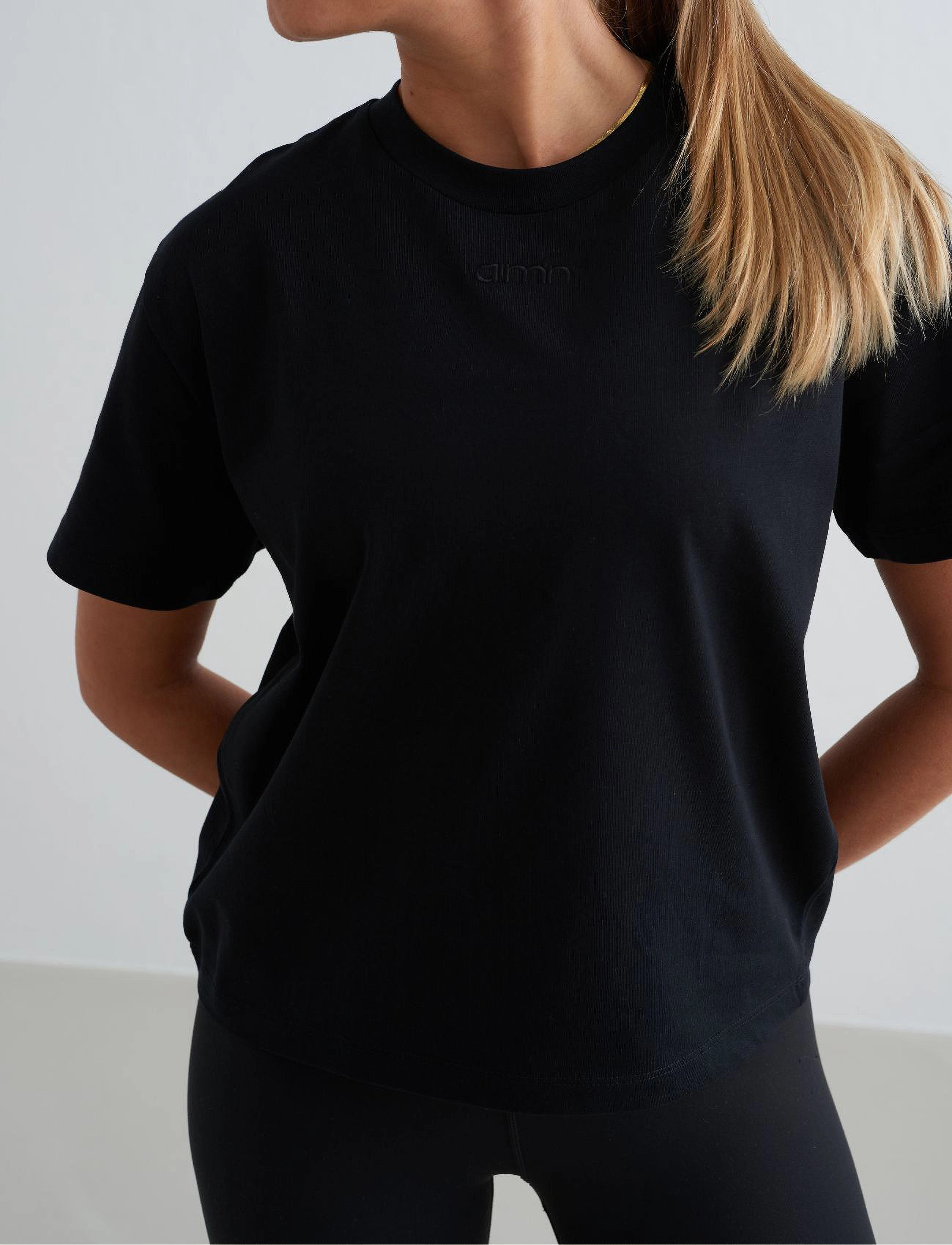 aim´n - Boxy T-Shirt - t-shirts - black - 5