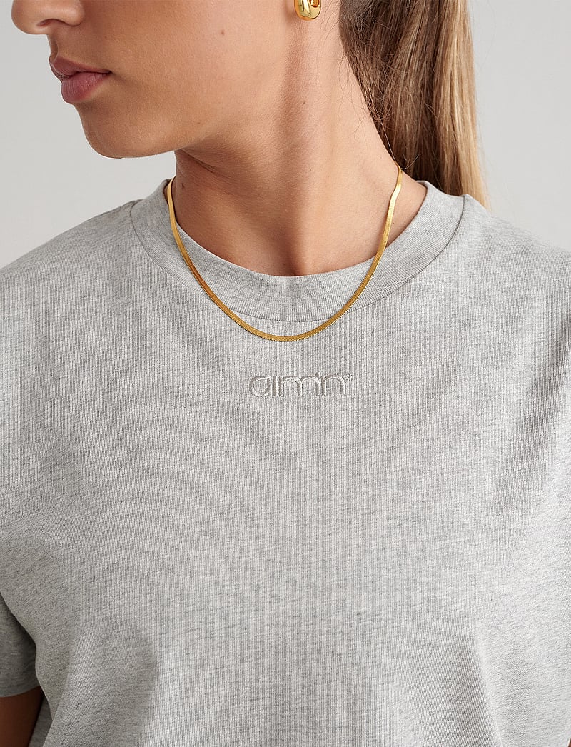aim´n - Boxy T-Shirt - t-shirts - grey melange - 3