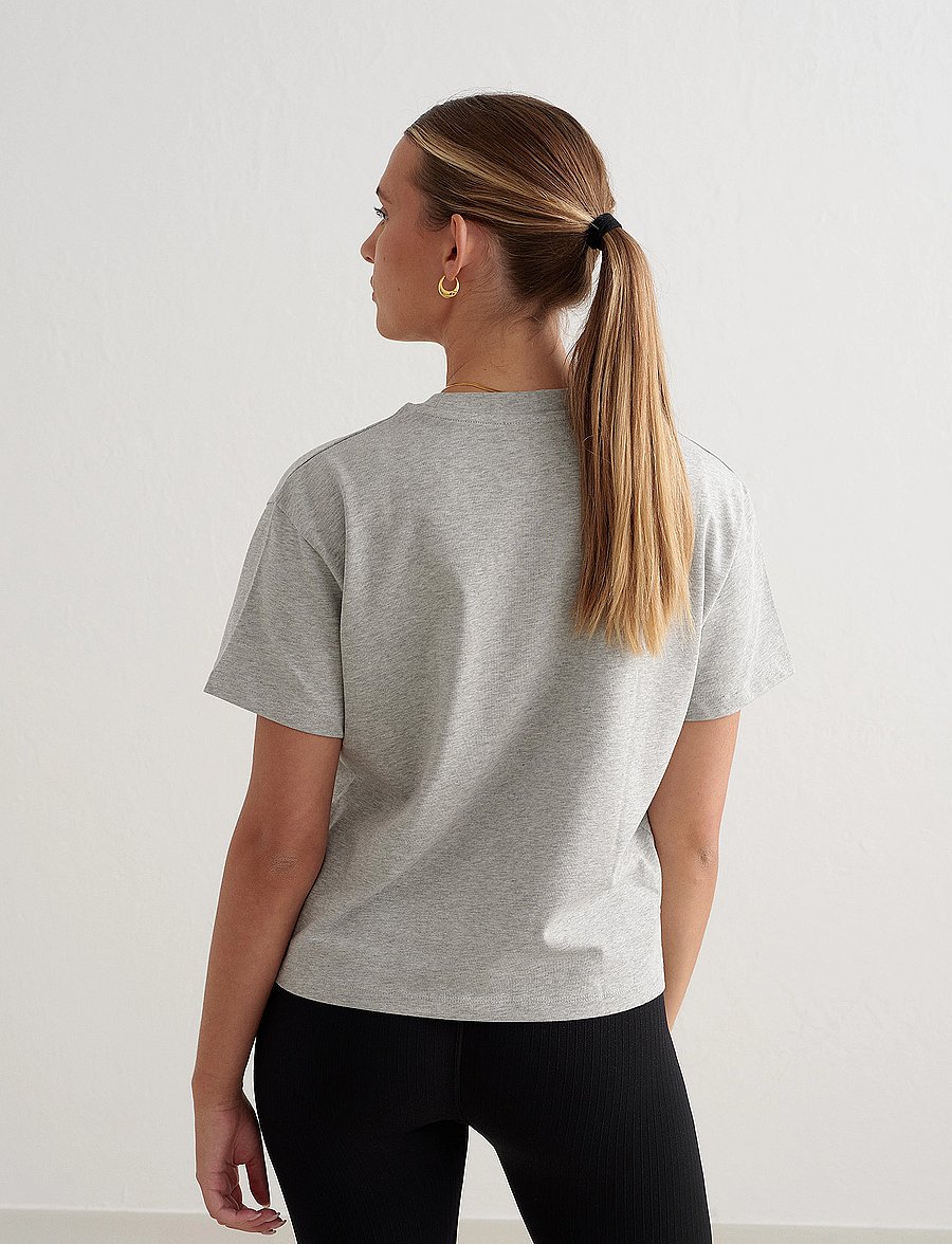 aim´n - Boxy T-Shirt - t-shirts - grey melange - 4