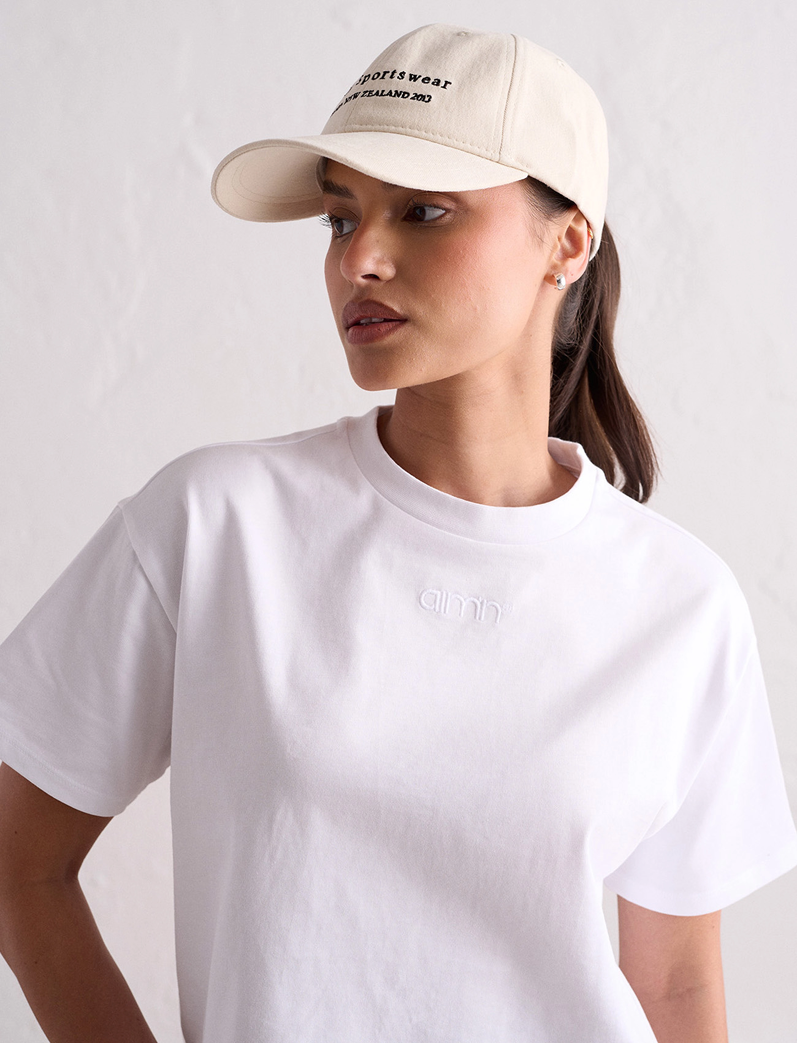 aim ́n Boxy T-Shirt, Kvinder, Boxy T-shirt, Hvid, Str: XL
