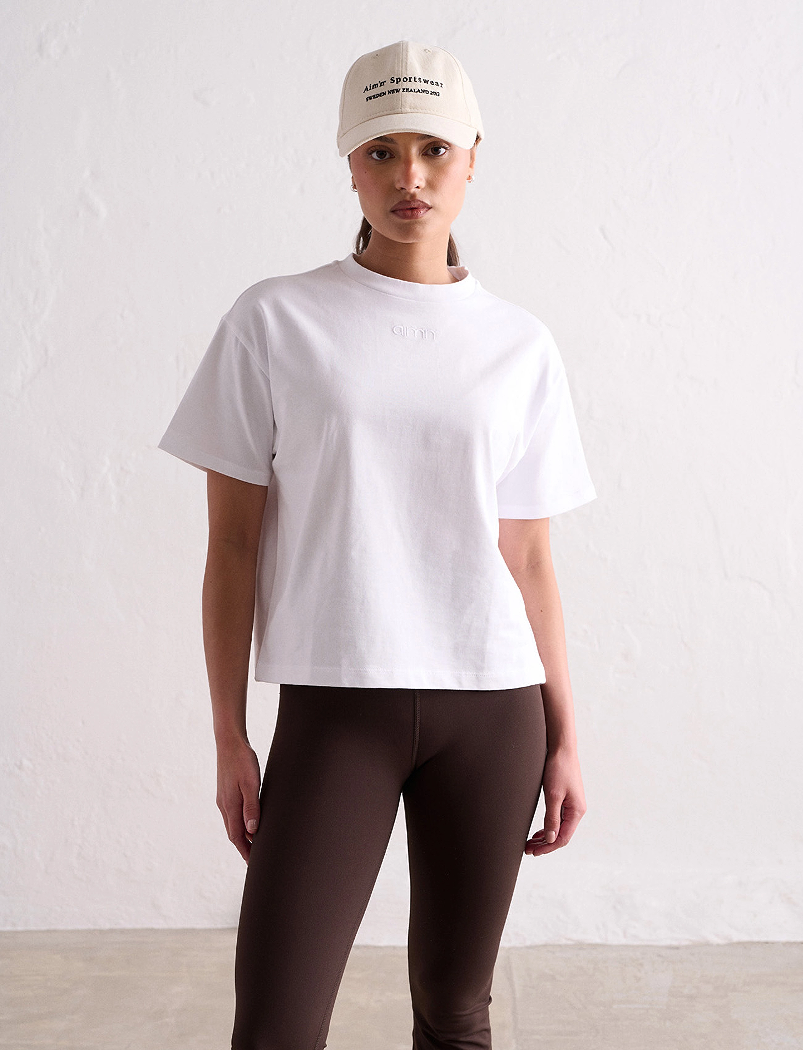 aim´n - Boxy T-Shirt - urheilutopit - white - 4