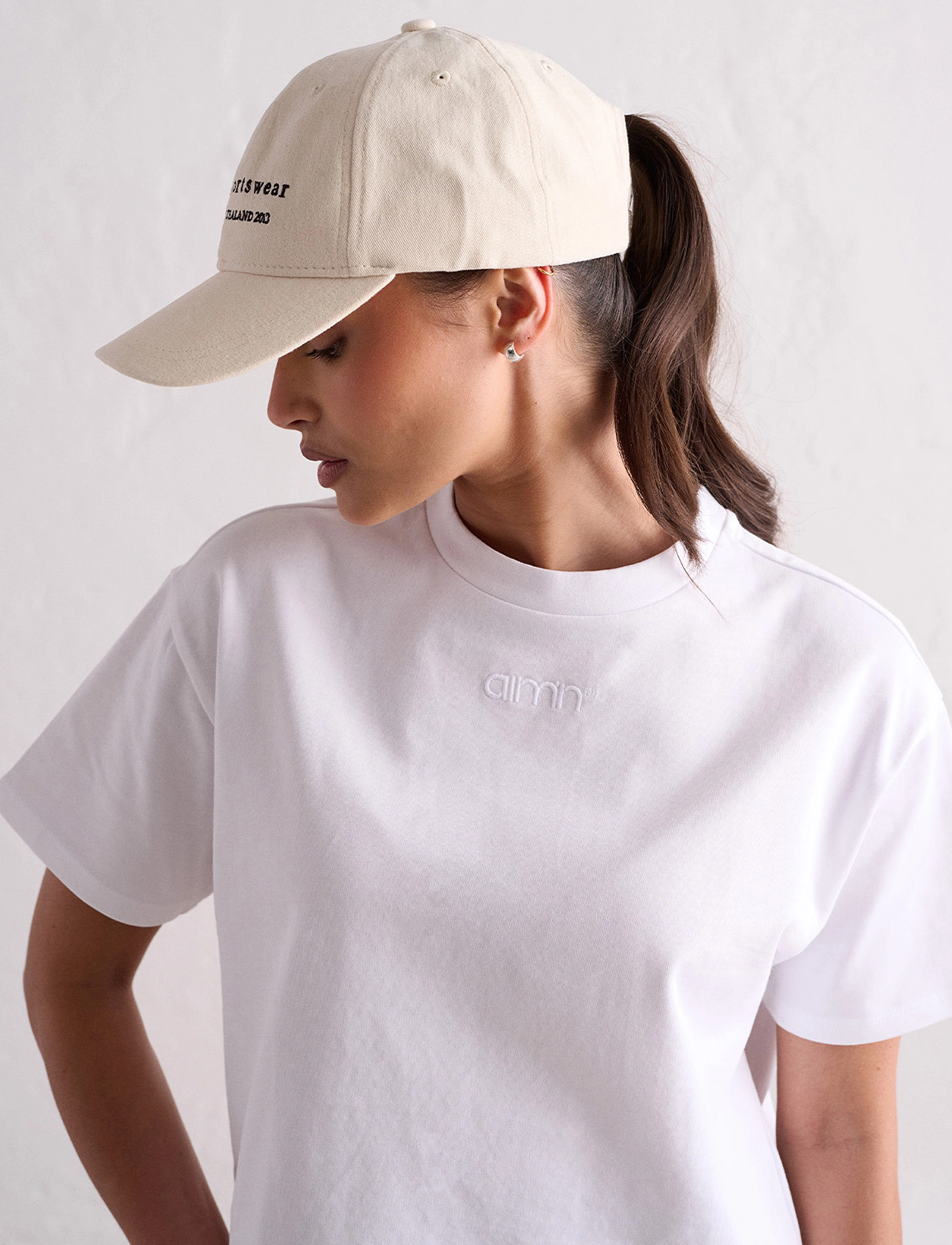 aim´n - Boxy T-Shirt - urheilutopit - white - 5
