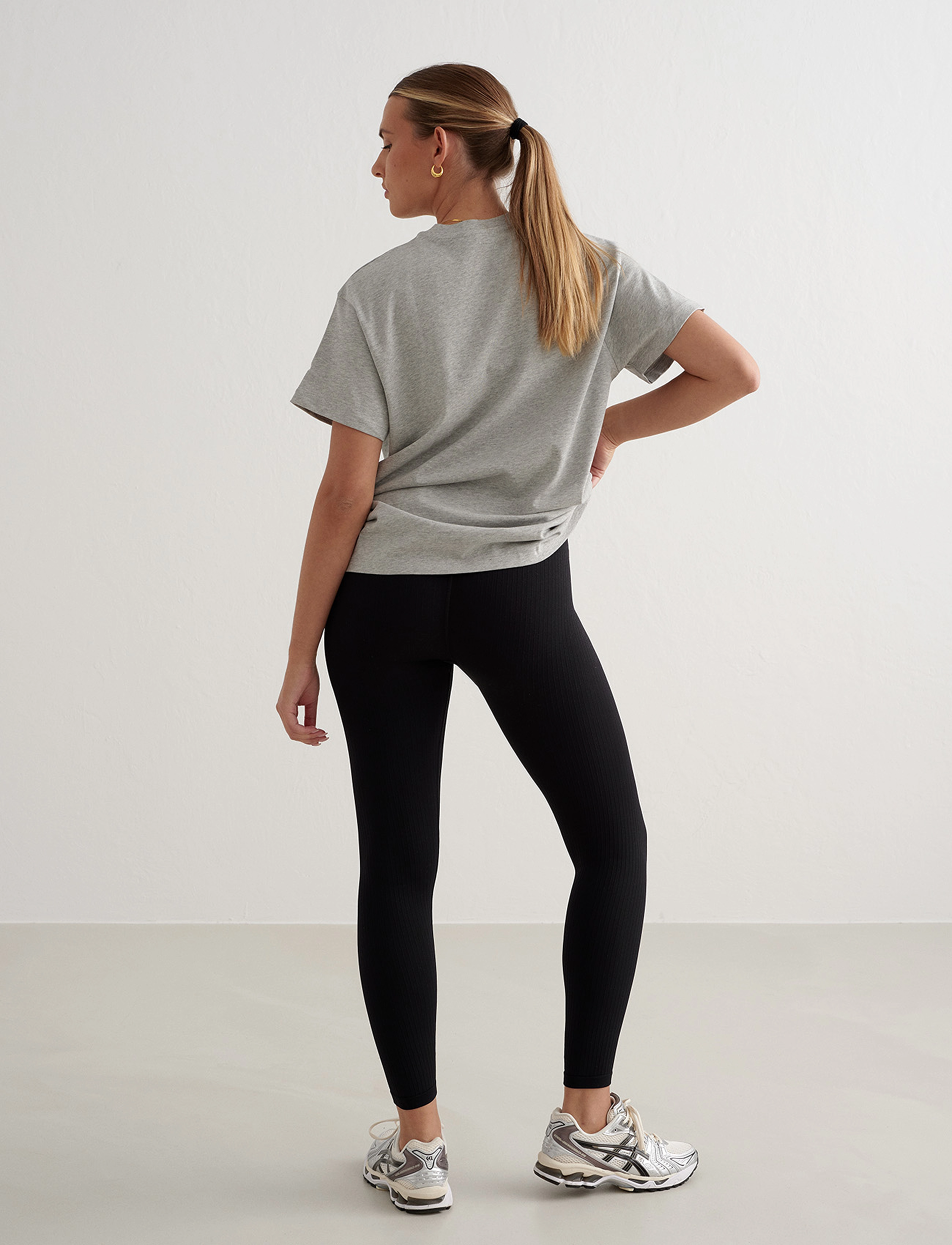 aim´n - Boyfriend T-shirt - t-shirts - grey melange - 4