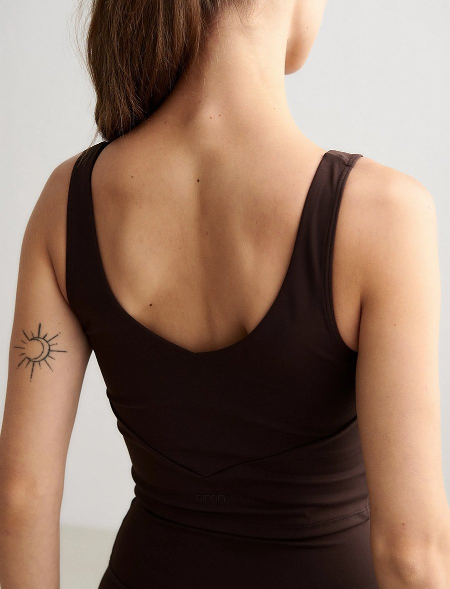 aim´n - Sense Bralette - lav støtte - chocolate - 5