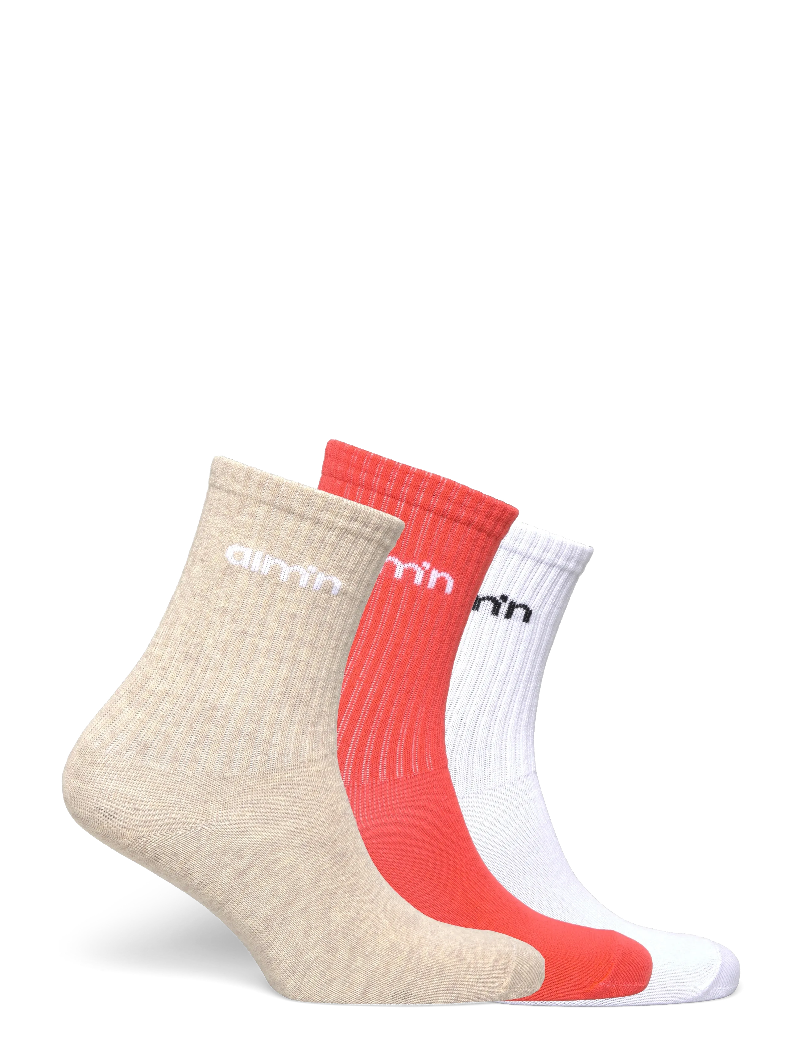 aim´n - Aim'n Logo Socks 3-Pack - strümpfe - tangerine/beige/white aim'n logo socks 3-pack - 1