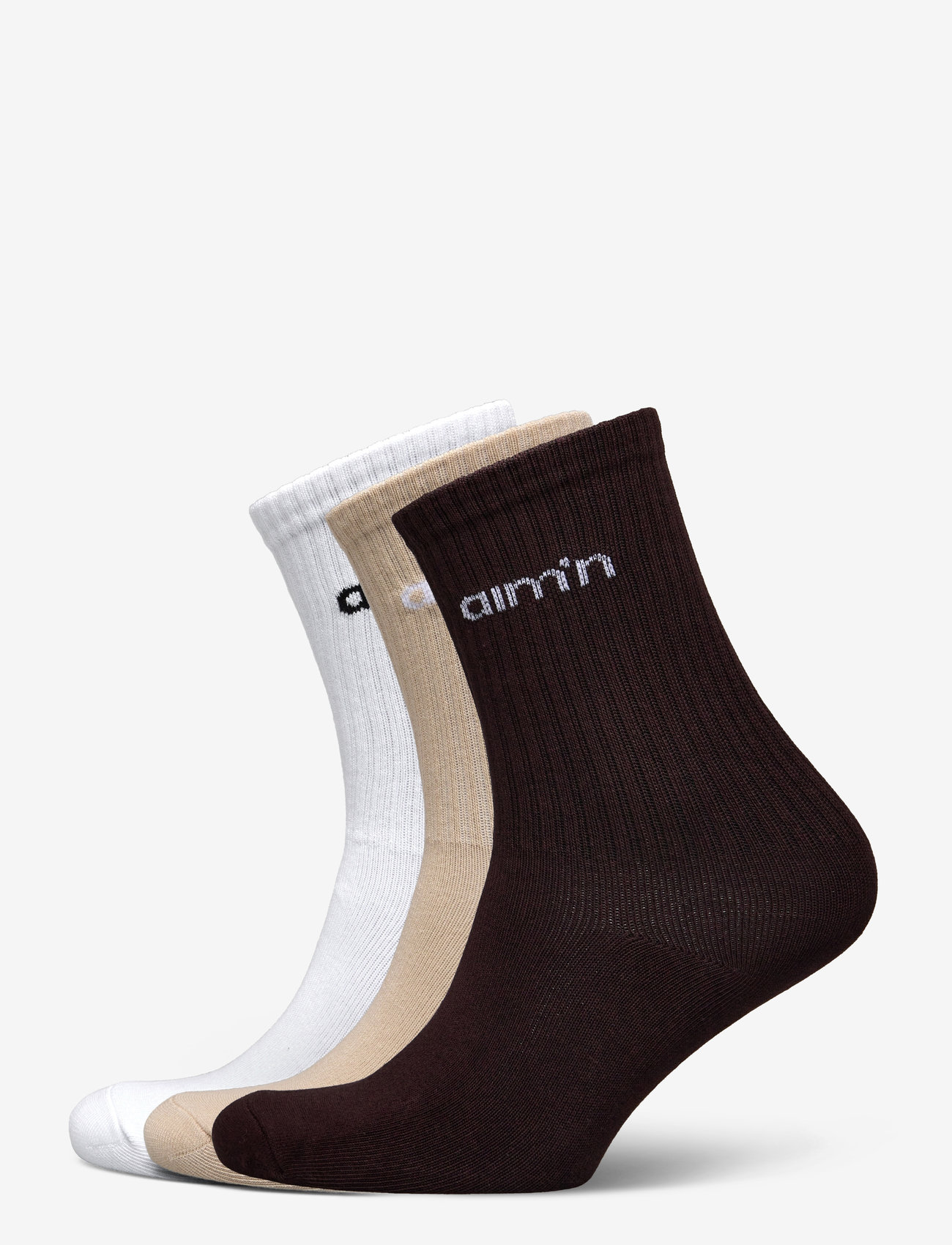 aim´n - Aim'n Logo Socks 3-Pack - madalaimad hinnad - cacao - 0