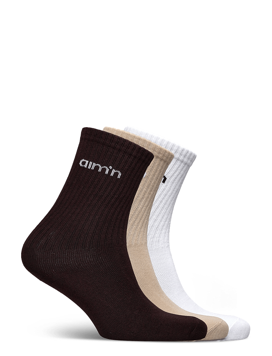 aim´n - Aim'n Logo Socks 3-Pack - undertøj og sokker - cacao - 1
