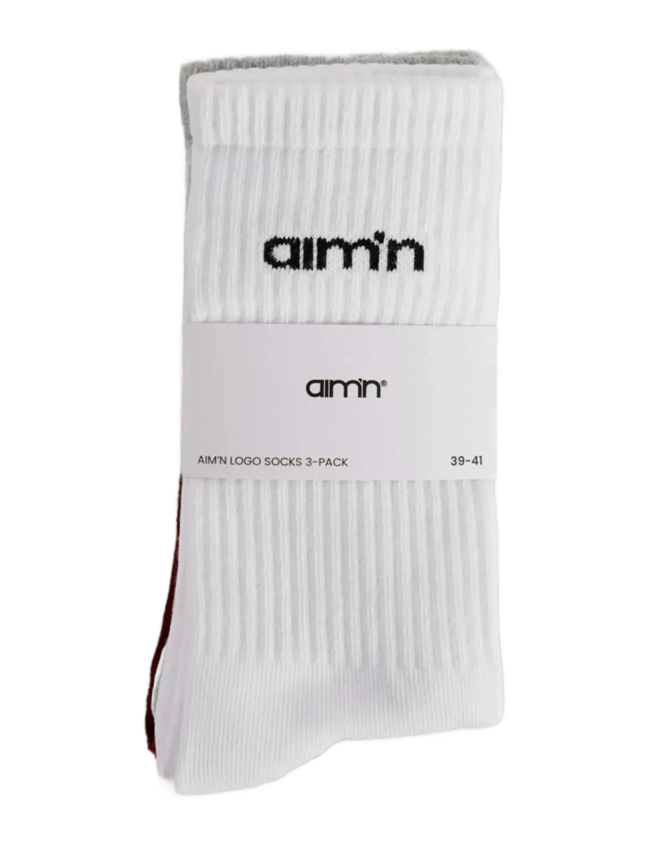 aim´n - Aim'n Logo Socks 3-Pack - underwear & socks - ruby - 1
