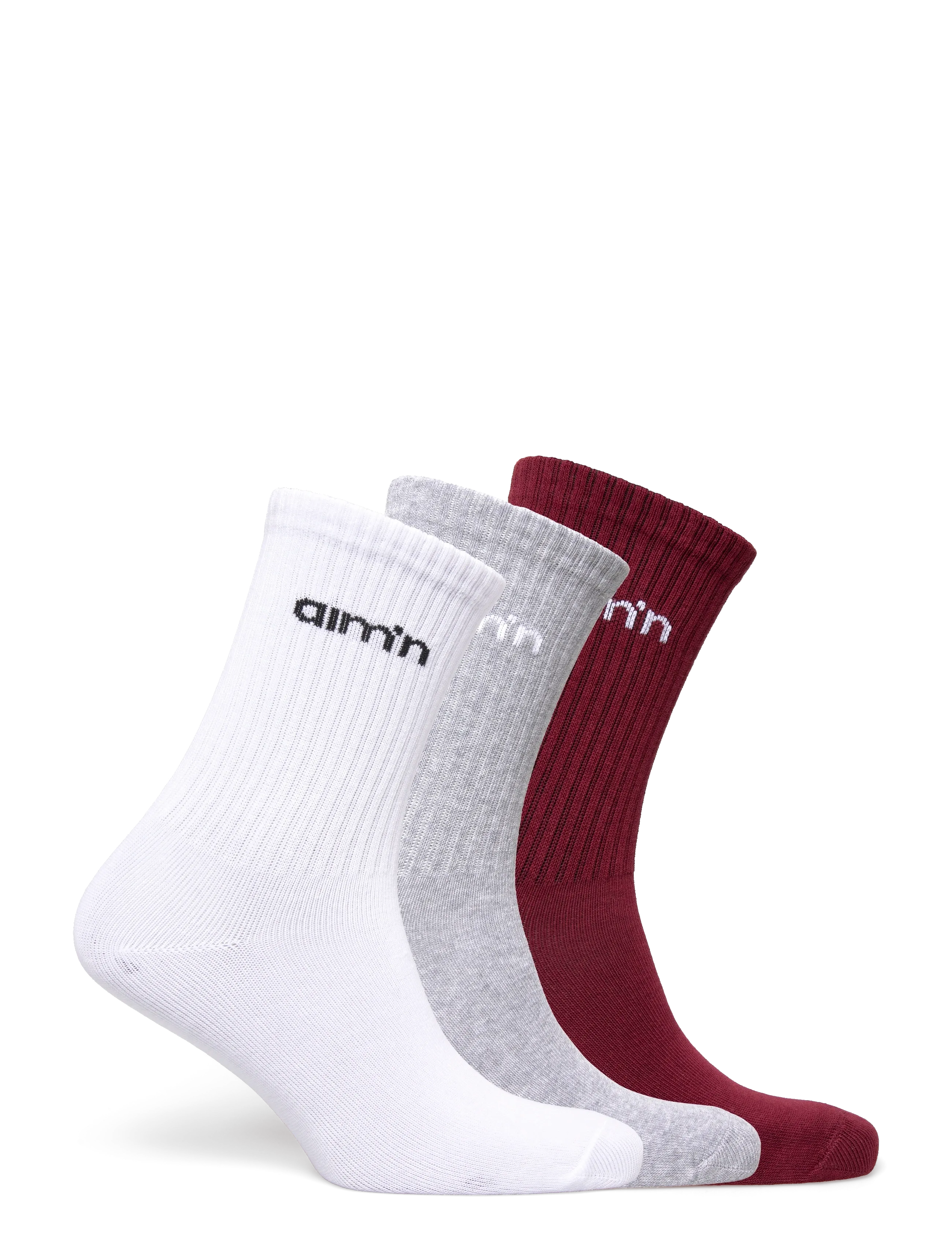 aim´n - Aim'n Logo Socks 3-Pack - underwear & socks - ruby - 3