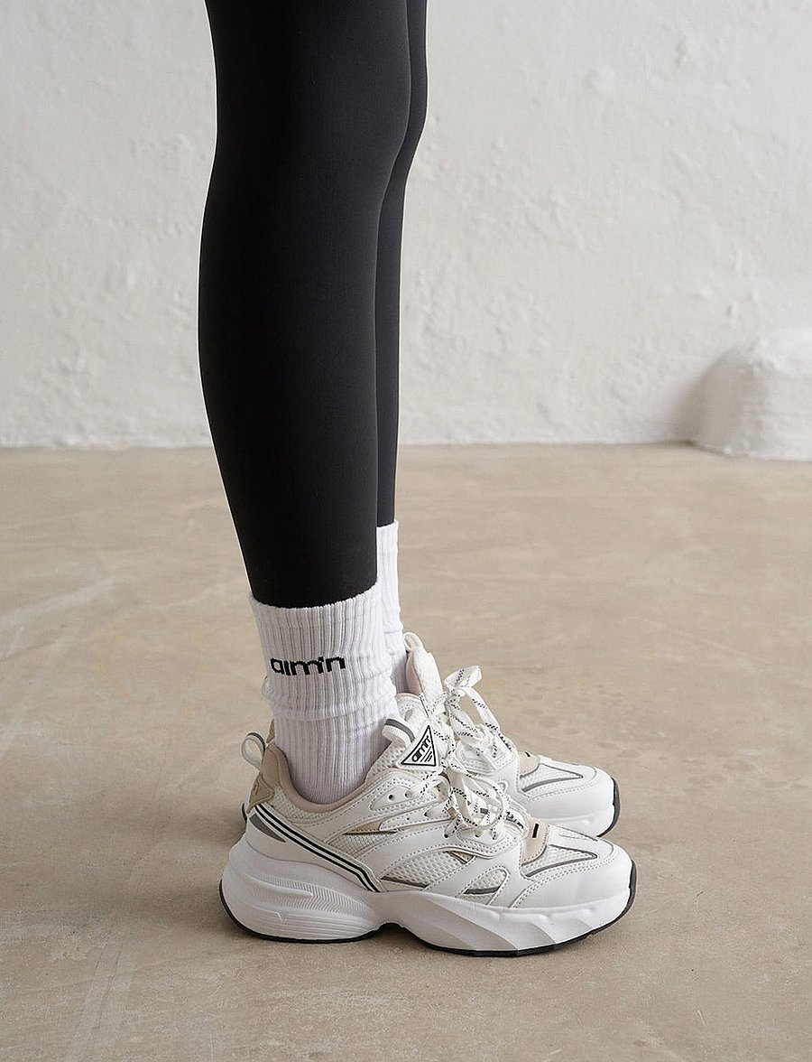 aim´n - Aim'n Logo Socks 3-Pack - underkläder och strumpor - white - 2