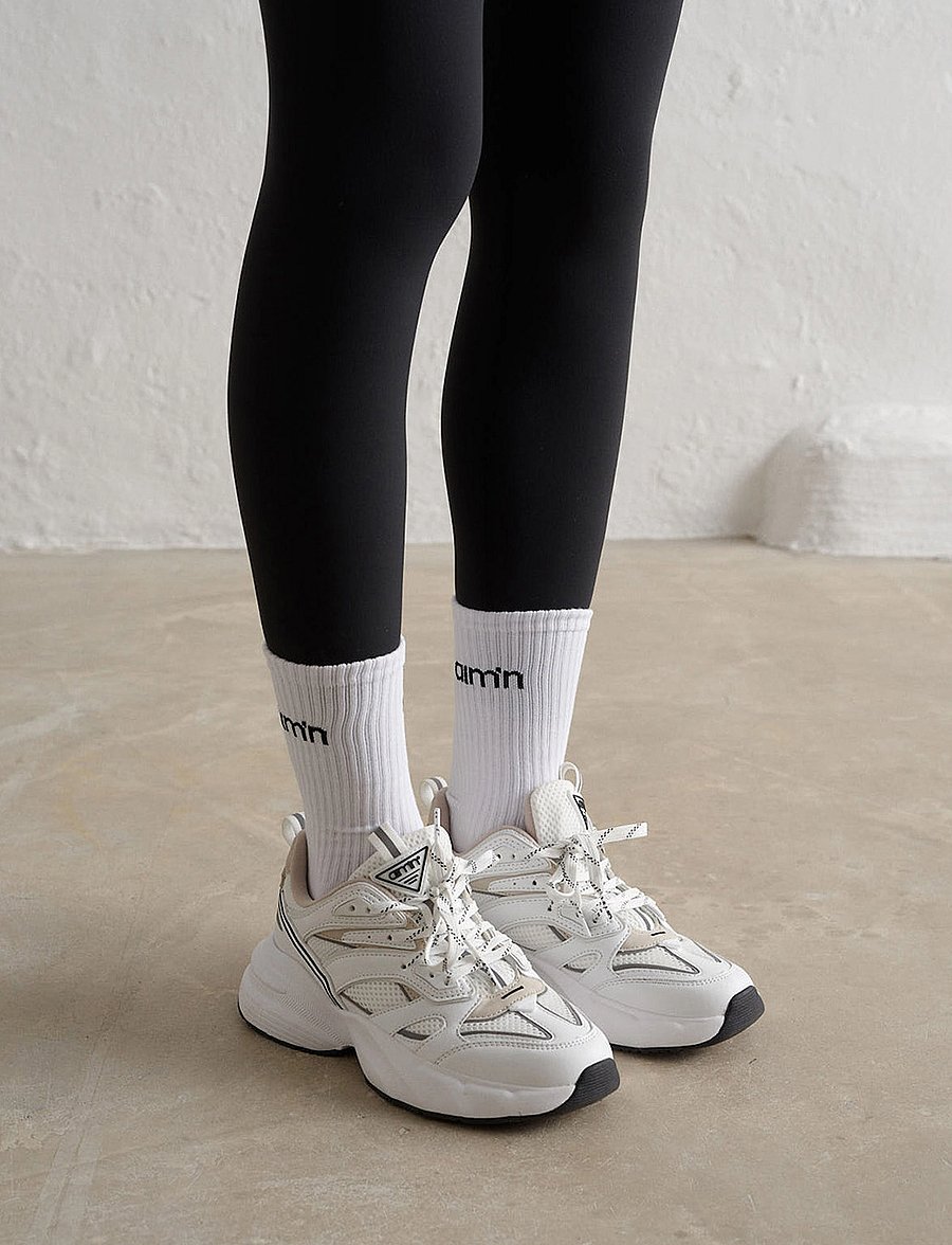 aim´n - Aim'n Logo Socks 3-Pack - underkläder och strumpor - white - 3