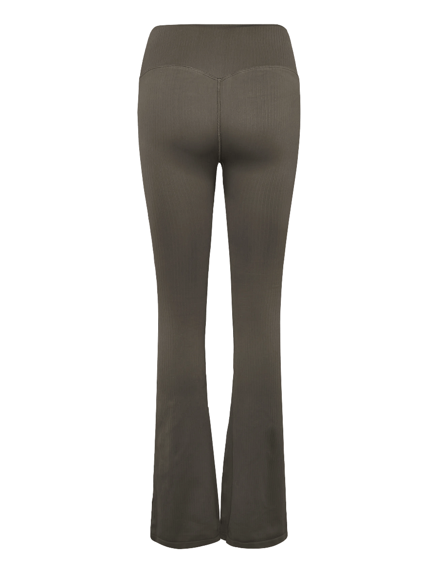 aim´n - Ribbed Seamless Flare Tights - training tights - dark ivy - 2