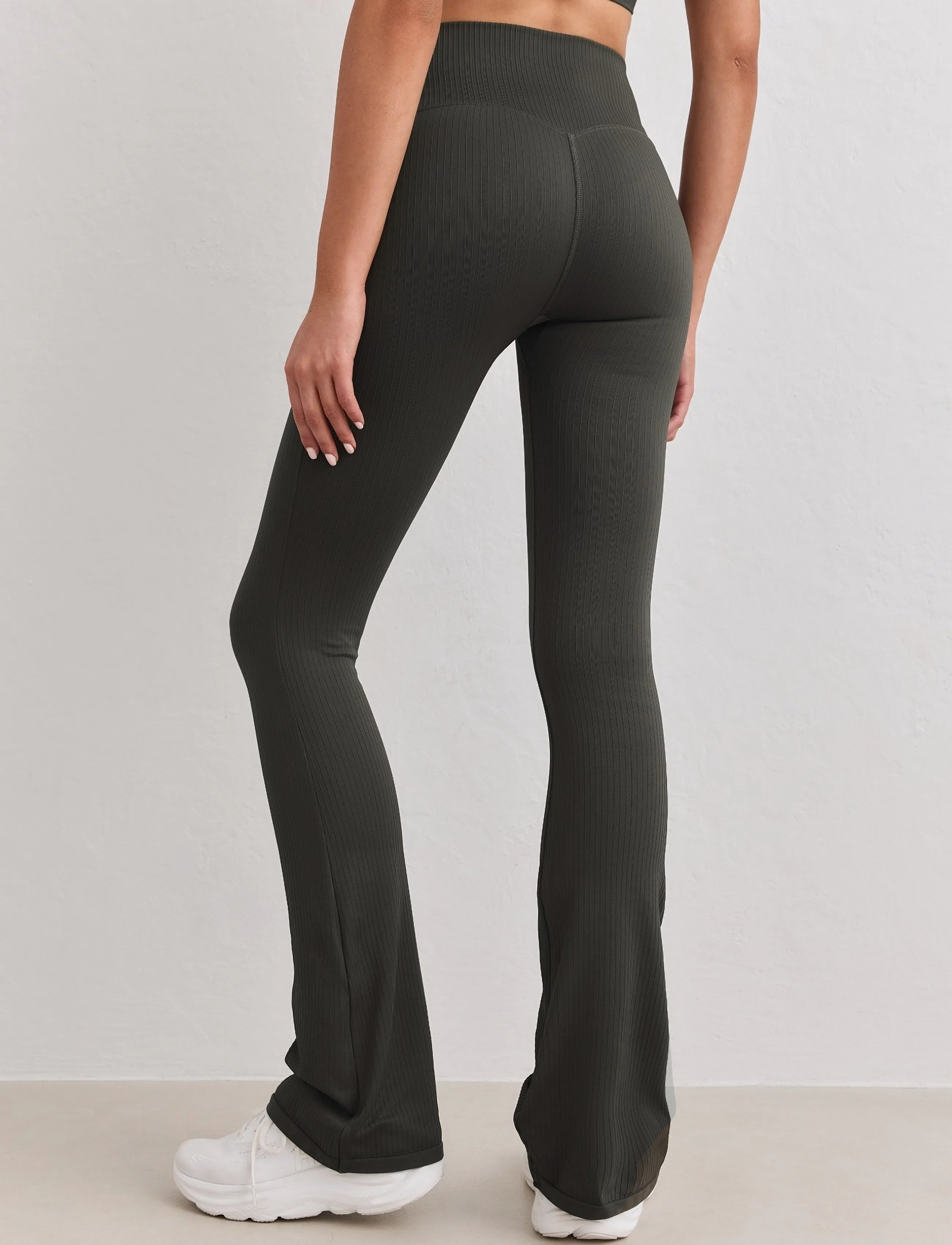 Ribbed Seamless Flare Tights 4