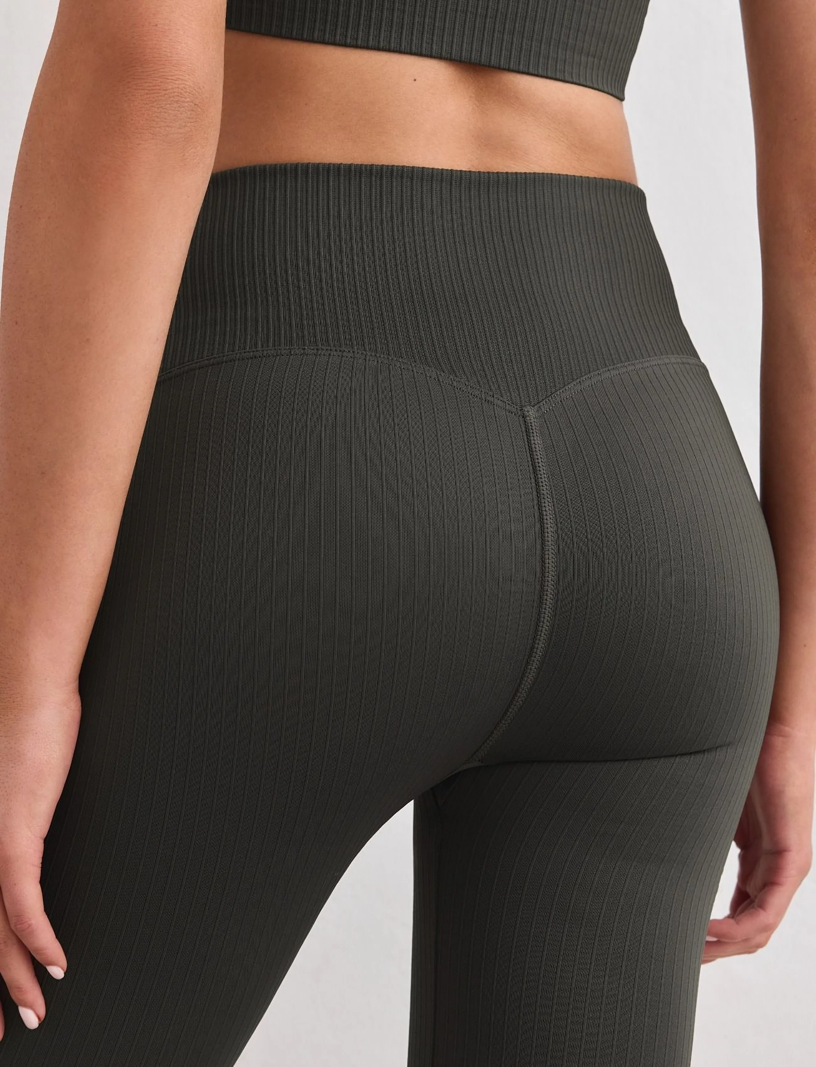 Ribbed Seamless Flare Tights 5