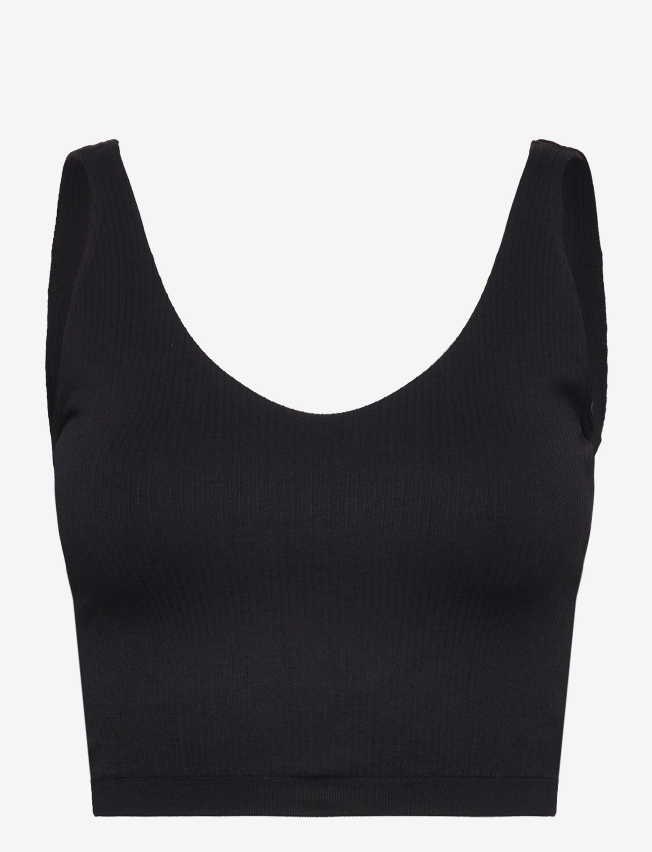 aim´n - Ribbed Seamless Bralette - crop tops - black - 1
