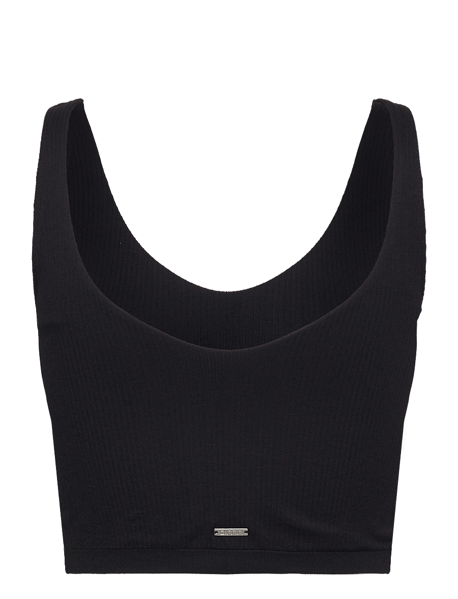 aim´n - Ribbed Seamless Bralette - lite støtte - black - 2
