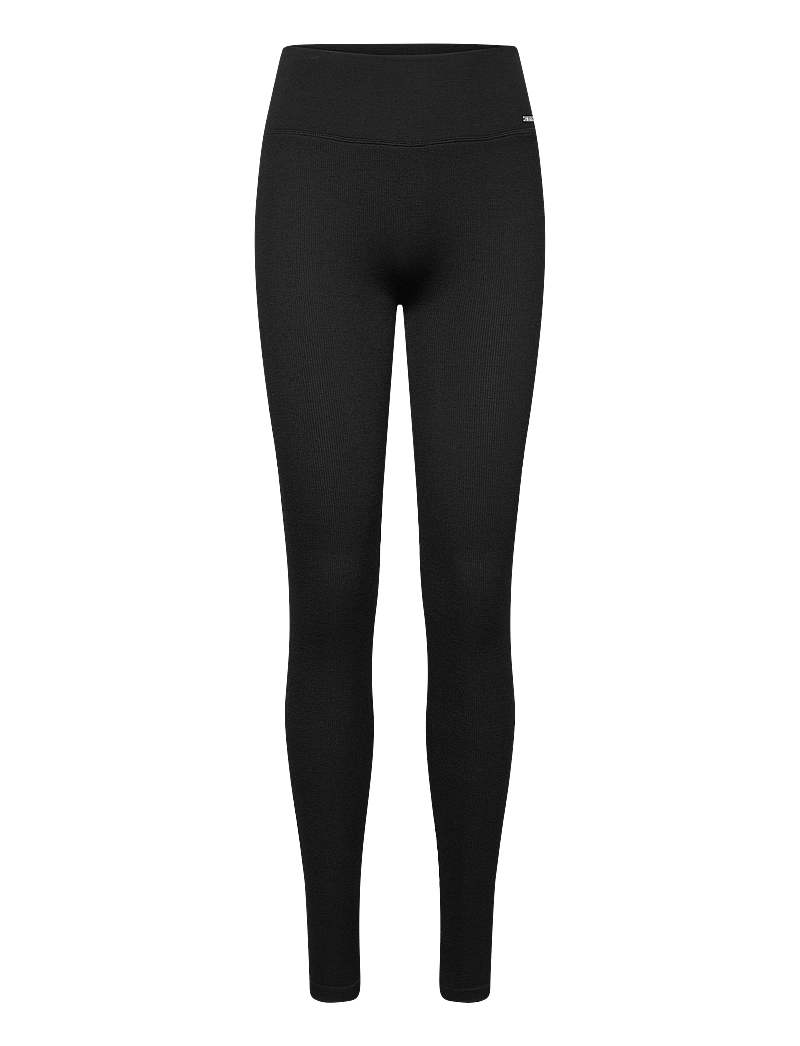 aim´n - Ribbed Wool Leggings - termoleggings - black - 1
