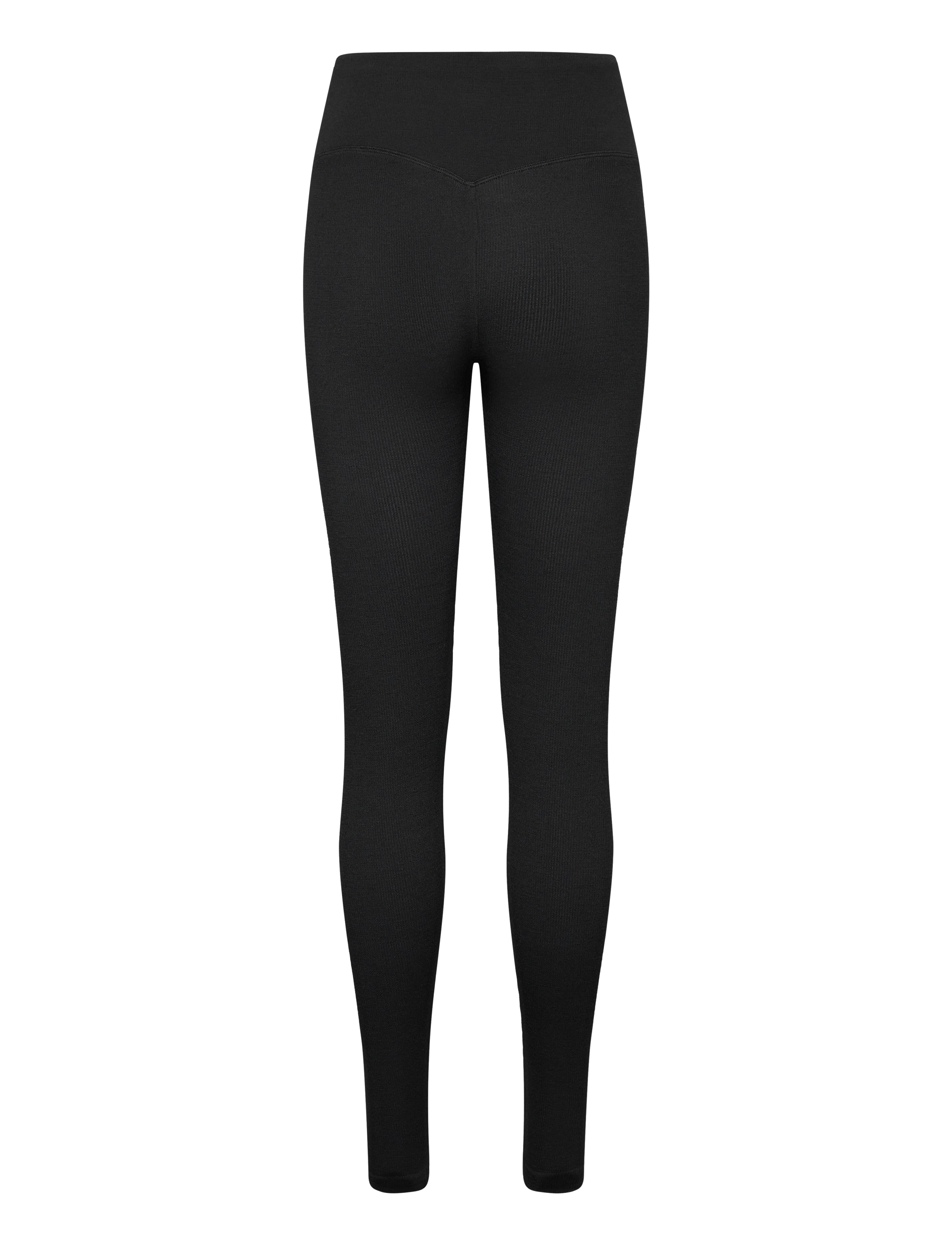 aim´n - Ribbed Wool Leggings - base layer bottoms - black - 2
