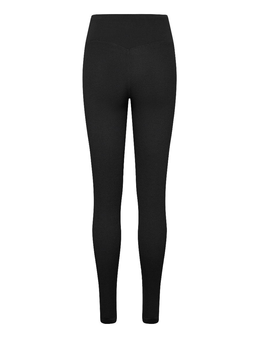 aim´n - Ribbed Wool Leggings - funkionsunterwäsche - hosen - black - 2