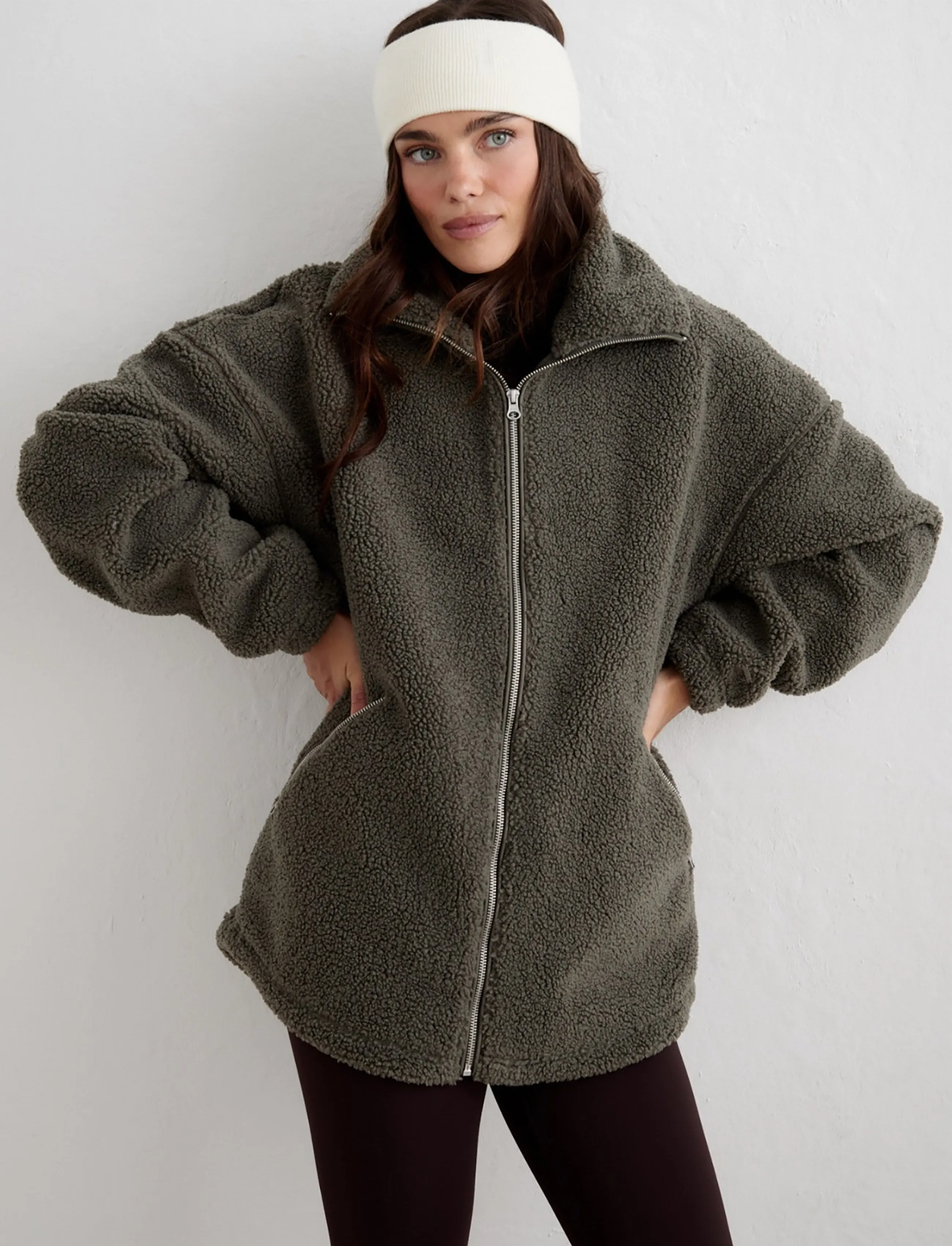 aim´n Pile Jacket - Kläder - DARK IVY / green