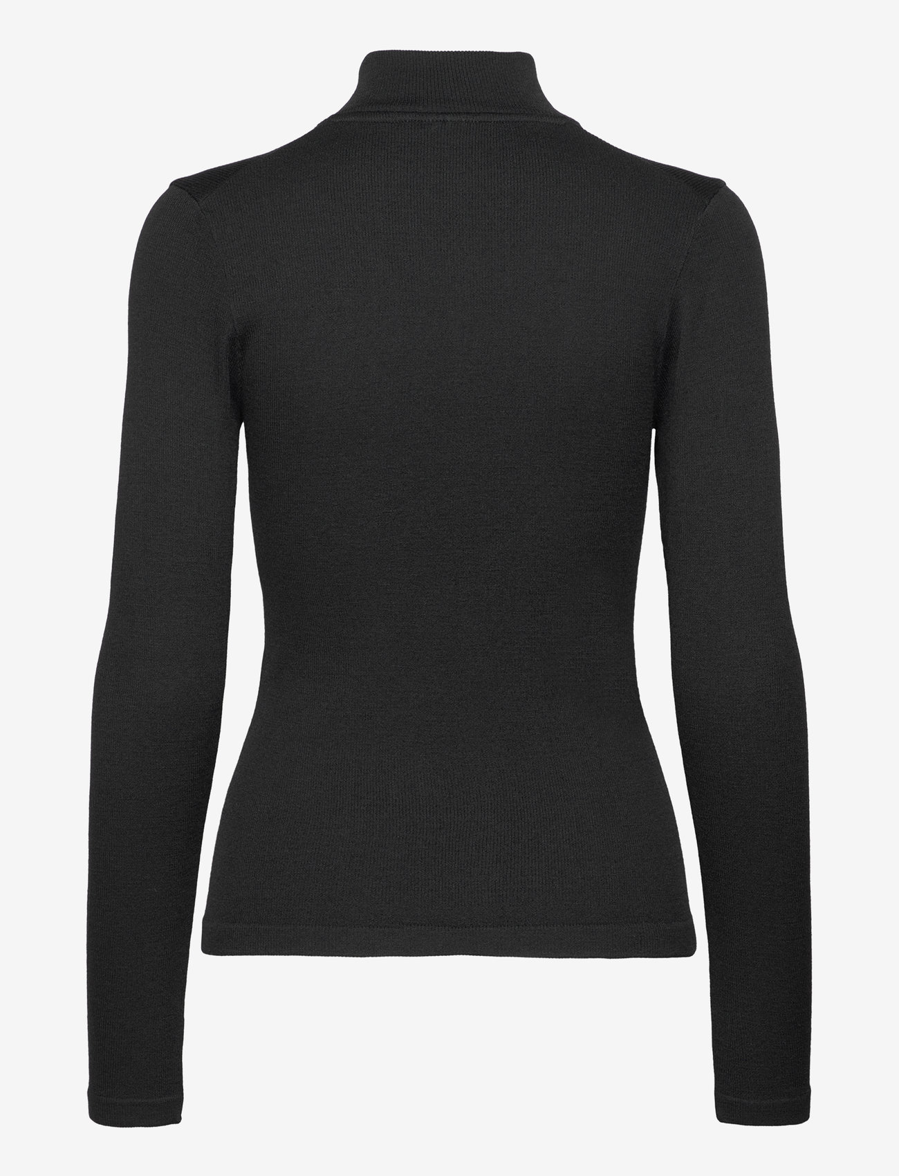 aim´n - Ribbed Wool Half zip - adījumi - black - 2