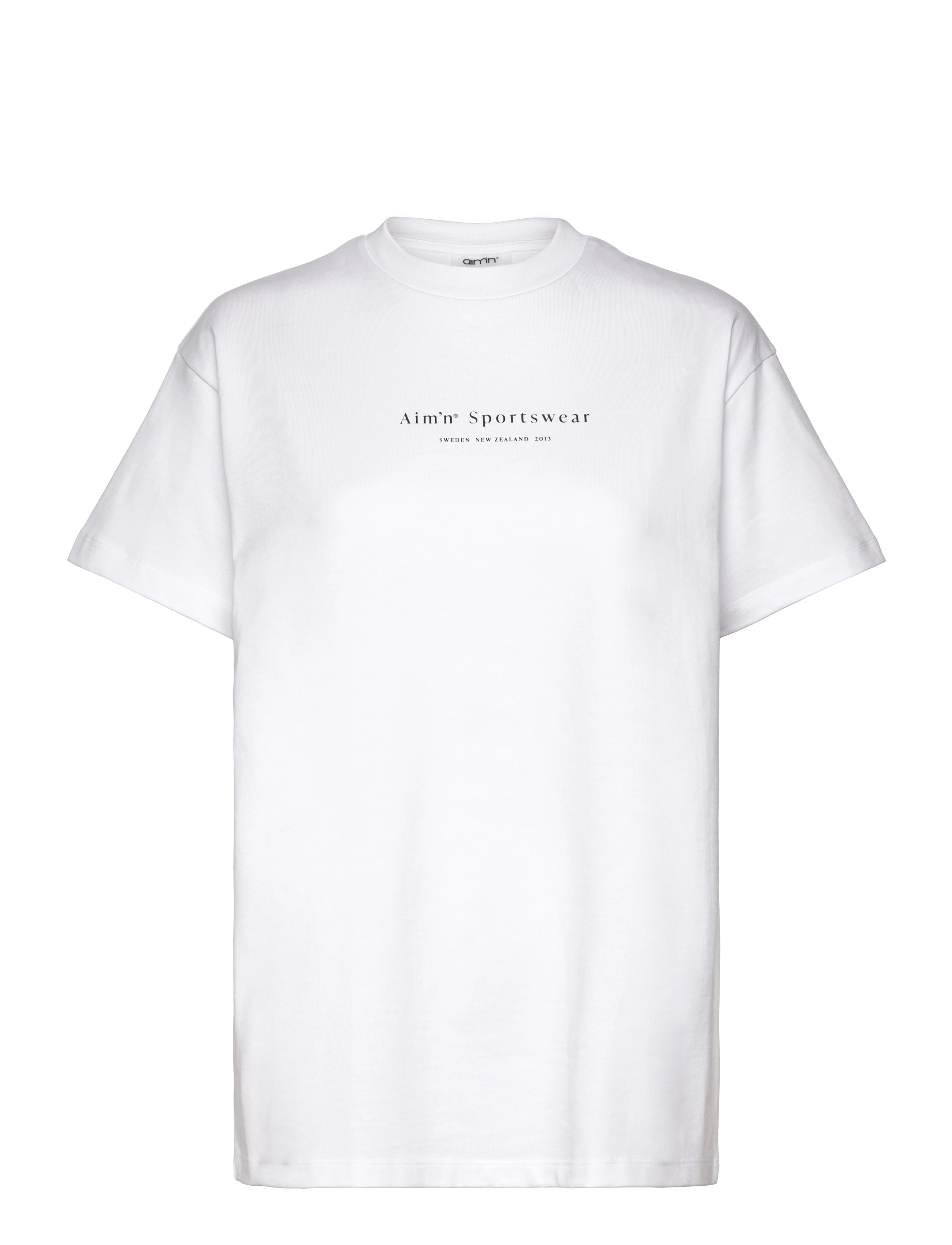 AIM ́N Serif Boyfriend T-Shirt Weiß - S - Damen