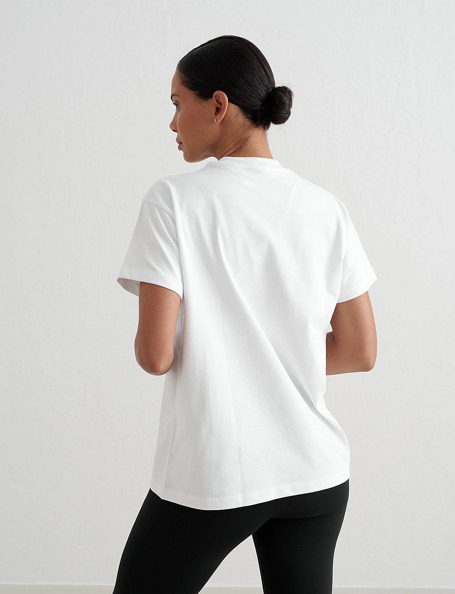 aim´n - Serif Boyfriend T-shirt - t-shirts - white - 4