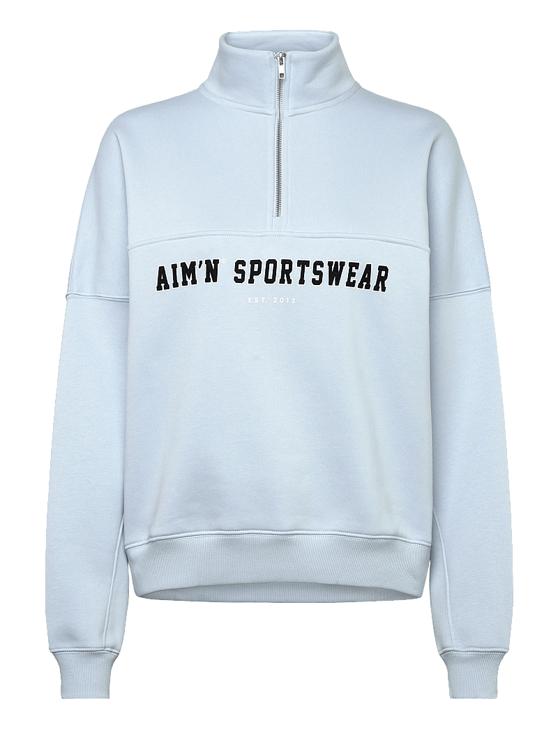 aim´n - Varsity Sweat Half Zip - tops - aura - 1