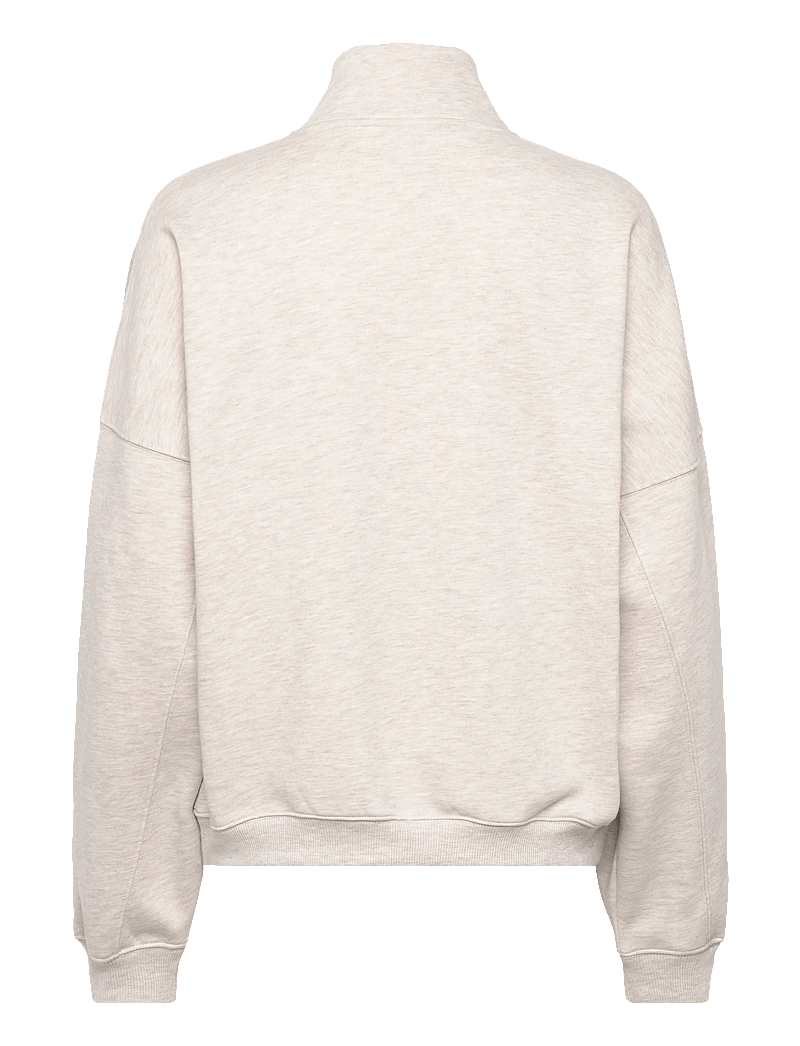 aim´n - Varsity Sweat Half Zip - oberteile - beige melange - 1