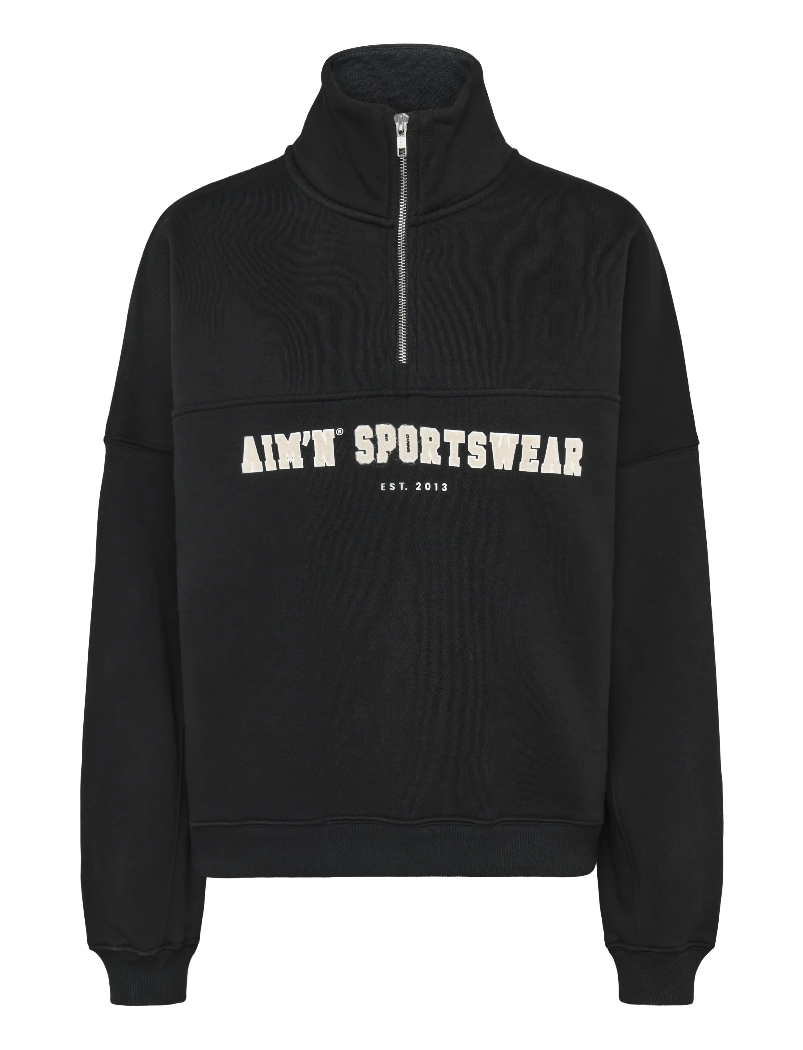 aim´n Varsity Sweat Half Zip - aim'n - BLACK / black