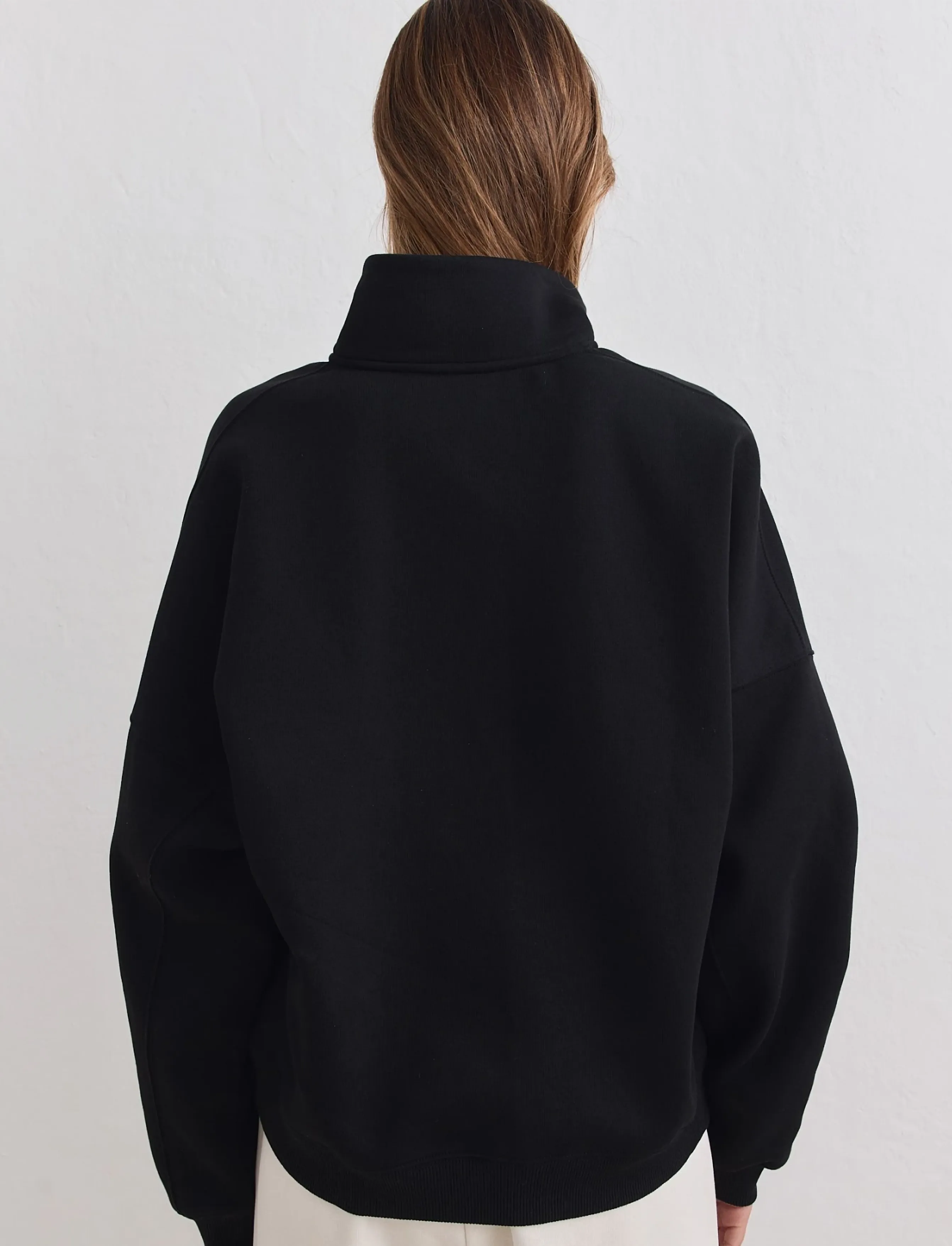 aim´n - Varsity Sweat Half Zip - overdele - black - 3