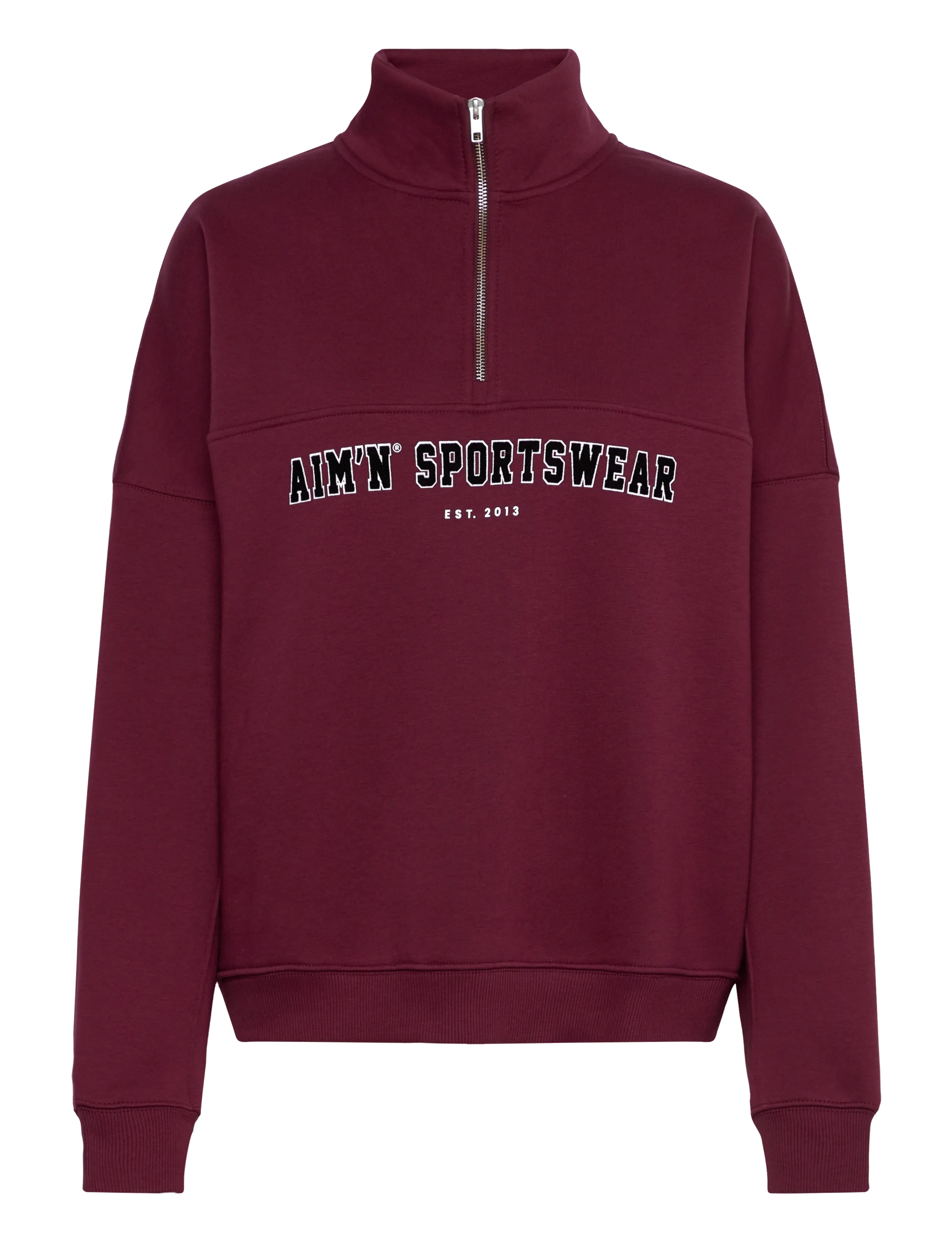 aim´n Varsity Sweat Half Zip - Kläder - CHERRY / burgundy