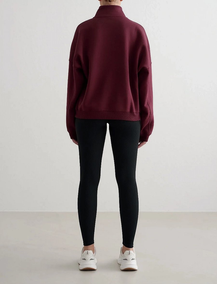 aim´n - Varsity Sweat Half Zip - Överdelar - cherry - 5