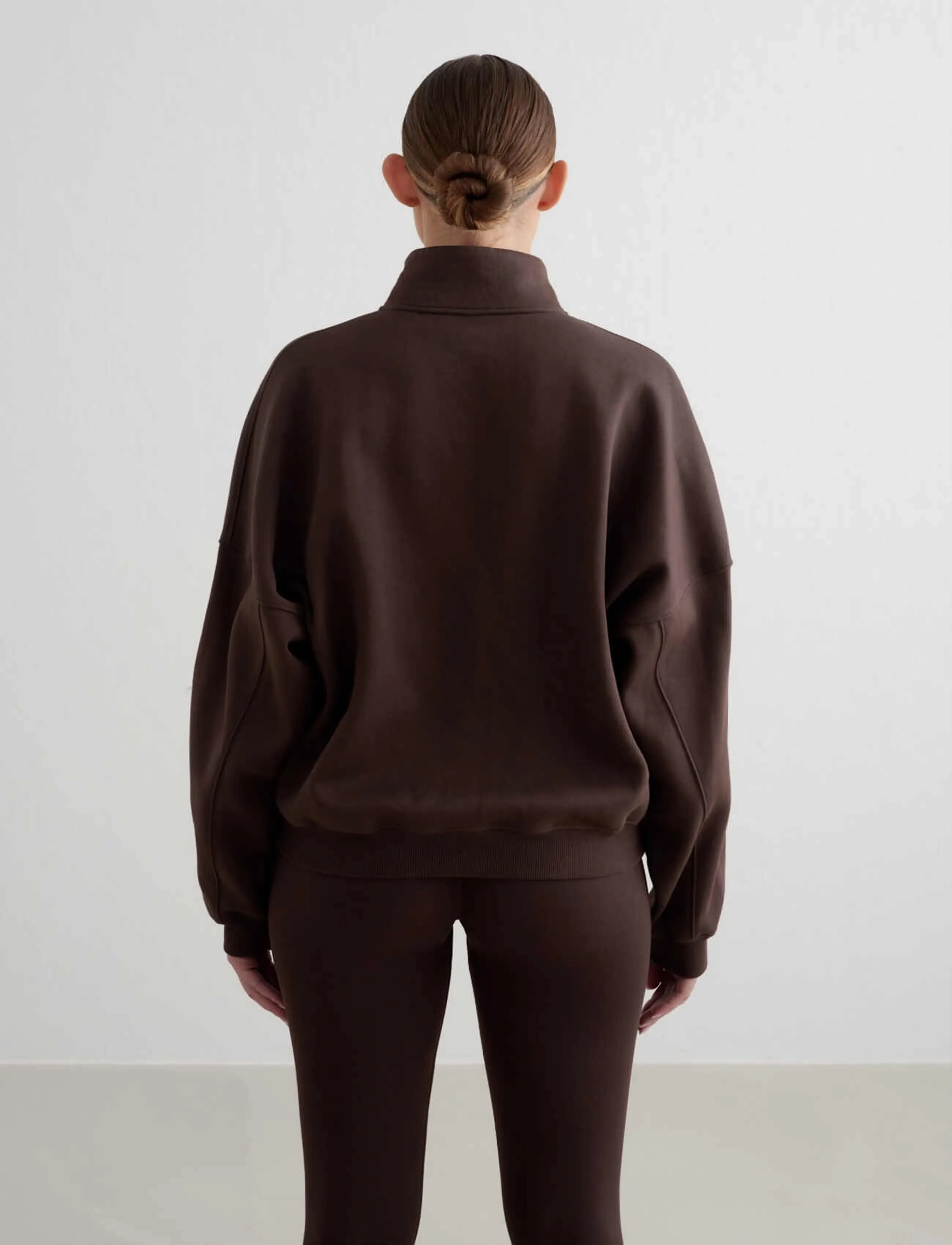 aim´n - Varsity Sweat Half Zip - oberteile - chocolate - 3