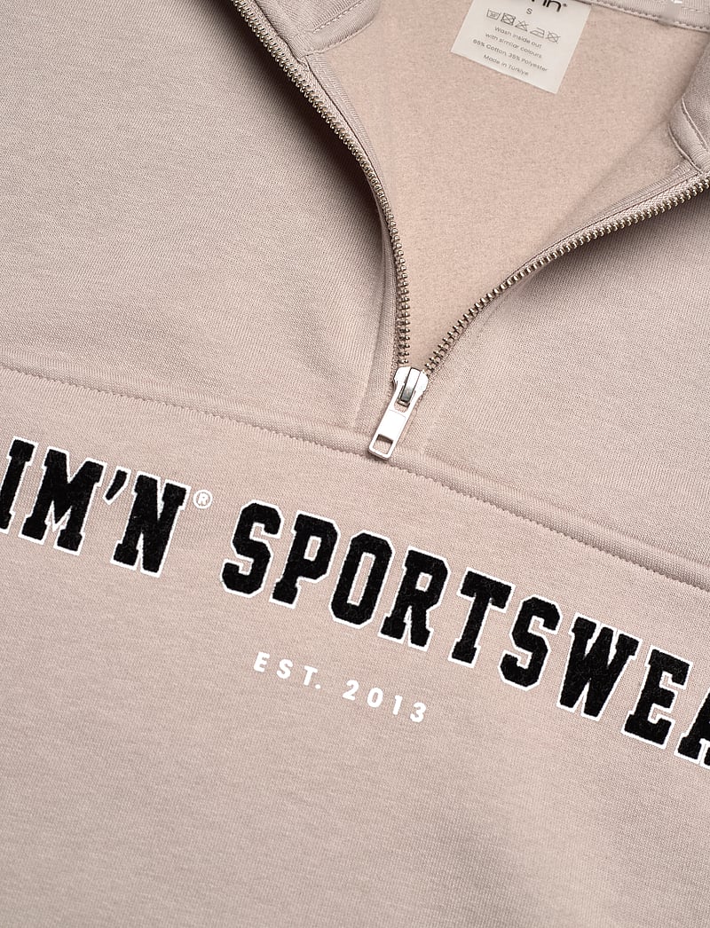 aim´n - Varsity Sweat Half Zip - overdele - dark clay - 5