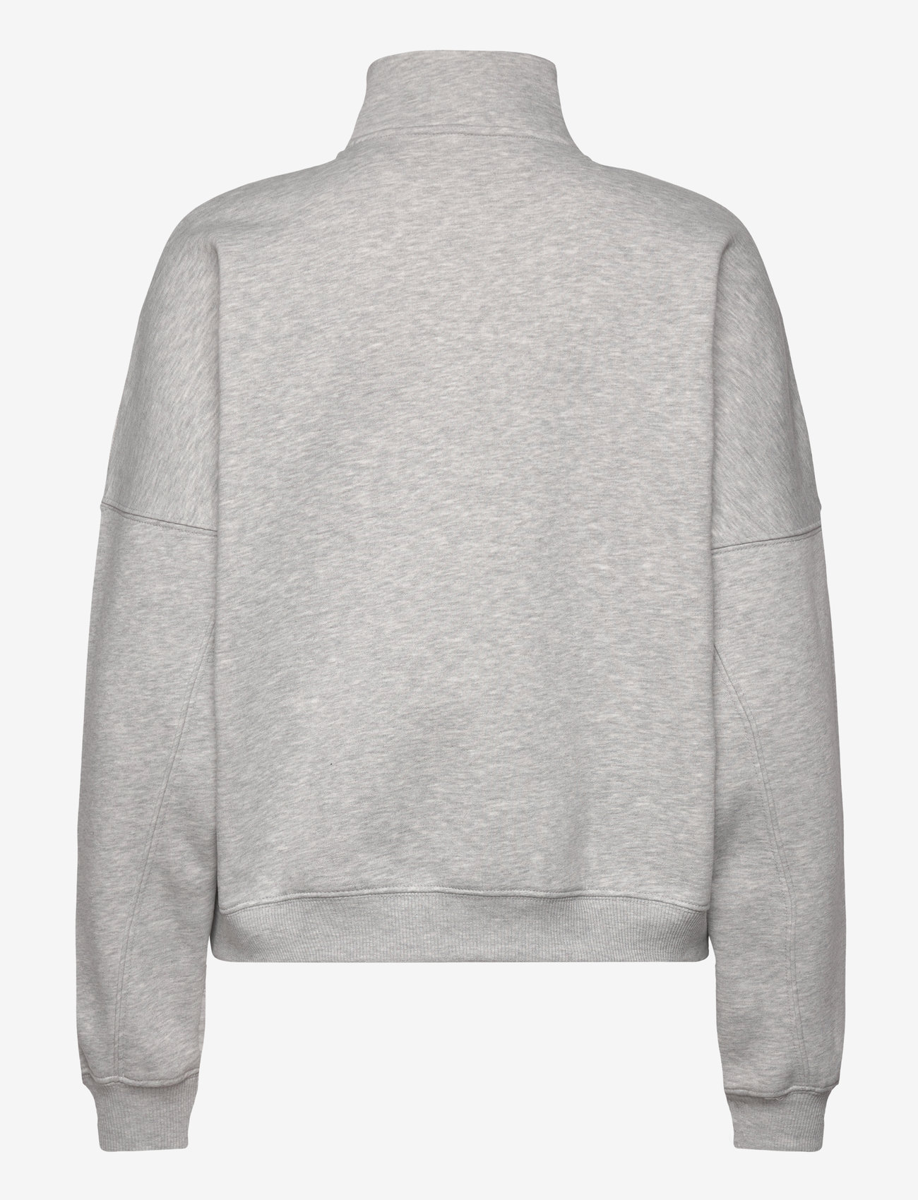 aim´n - Varsity Sweat Half Zip - Överdelar - grey melange - 2