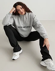 AIM'N - Varsity Sweat Half Zip - sweatshirts - grey melange - 4