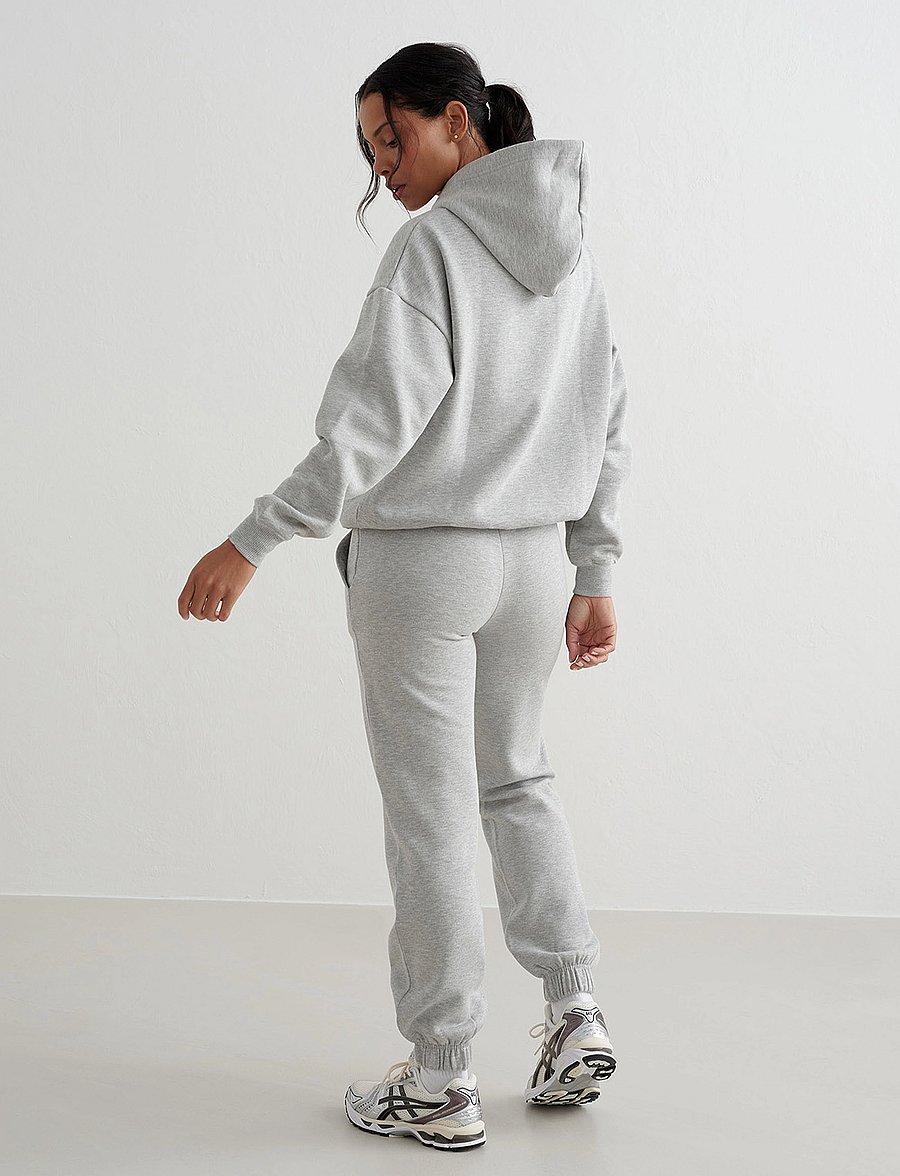 aim´n - Varsity Sweat Hood - sweatshirts - grey melange - 3