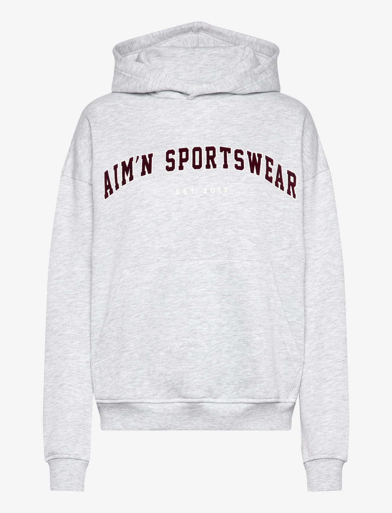 aim´n - Varsity Sweat Hood - oberteile - light grey melange - 1