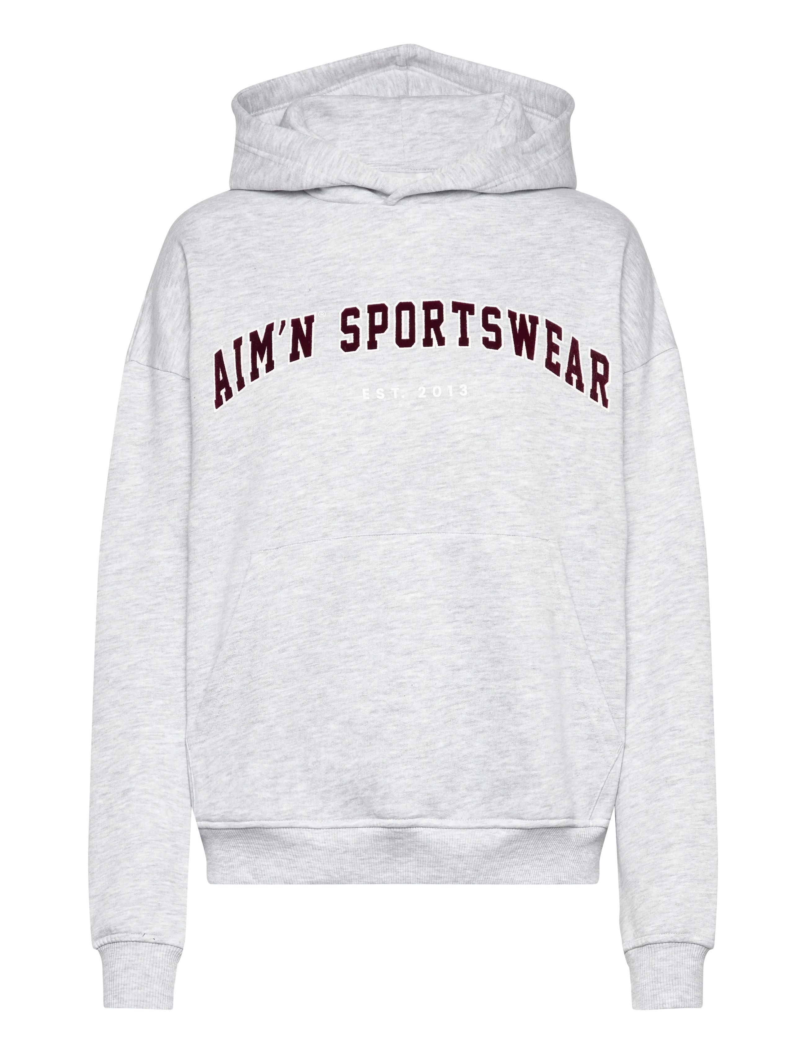 aim´n Varsity Sweat Hood - Överdelar - LIGHT GREY MELANGE / grey
