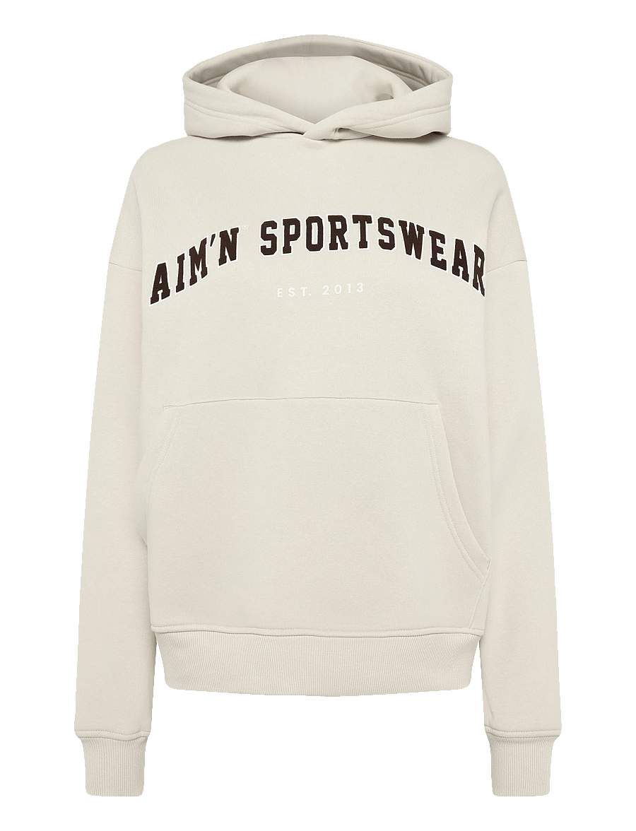 aim´n - Varsity Sweat Hood - sweatshirts - sand - 1