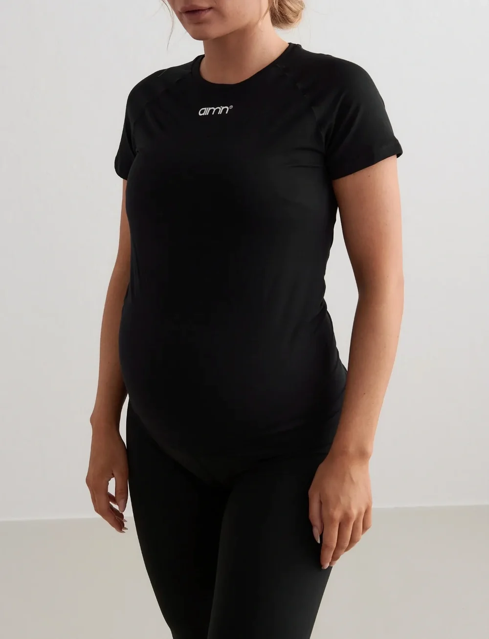 aim´n - Soft Basic Maternity Short Sleeve - t-shirts - black - 0