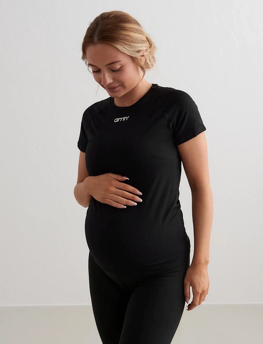 aim´n - Soft Basic Maternity Short Sleeve - t-särgid - black - 3