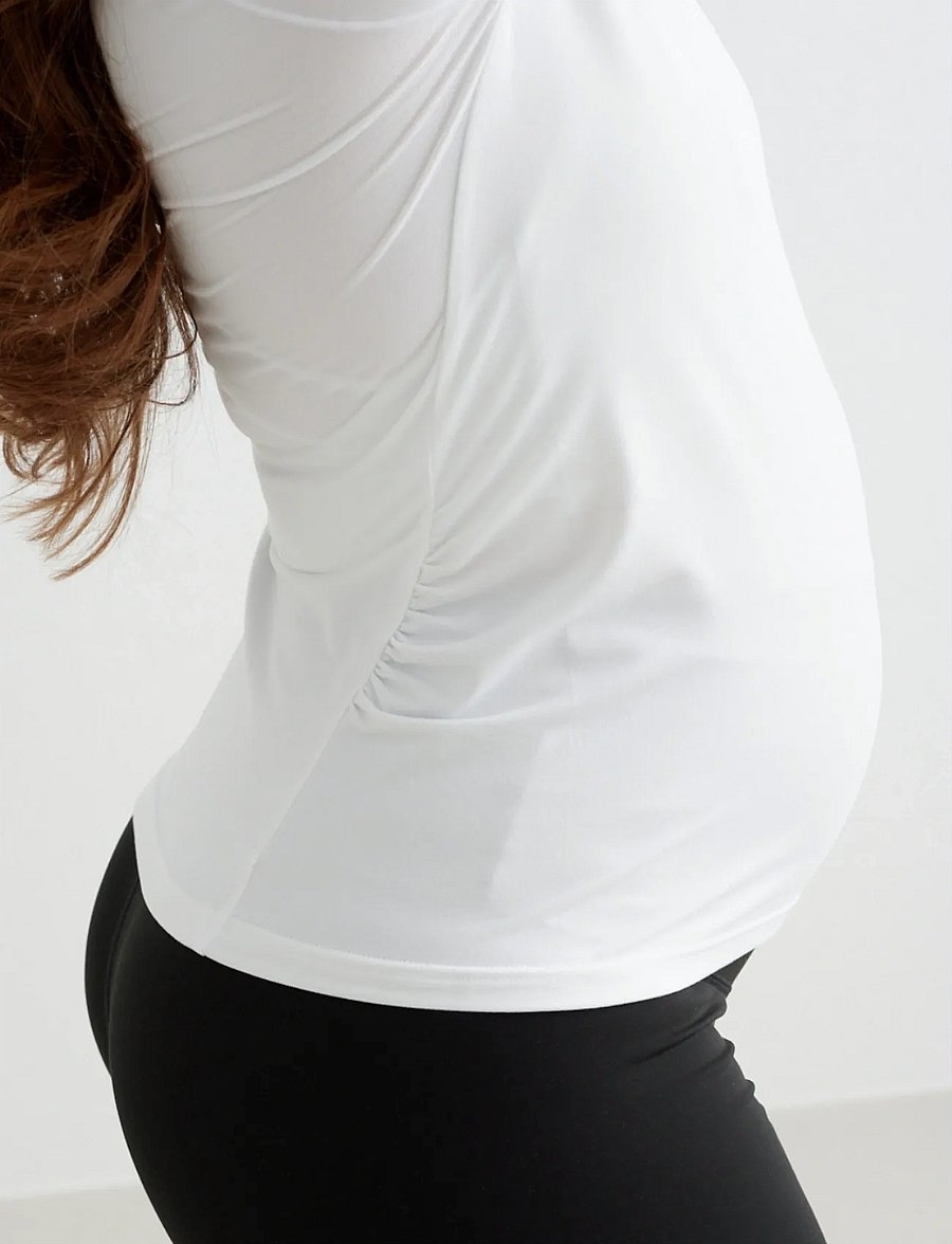 aim´n - Soft Basic Maternity Short Sleeve - t-särgid - white - 3