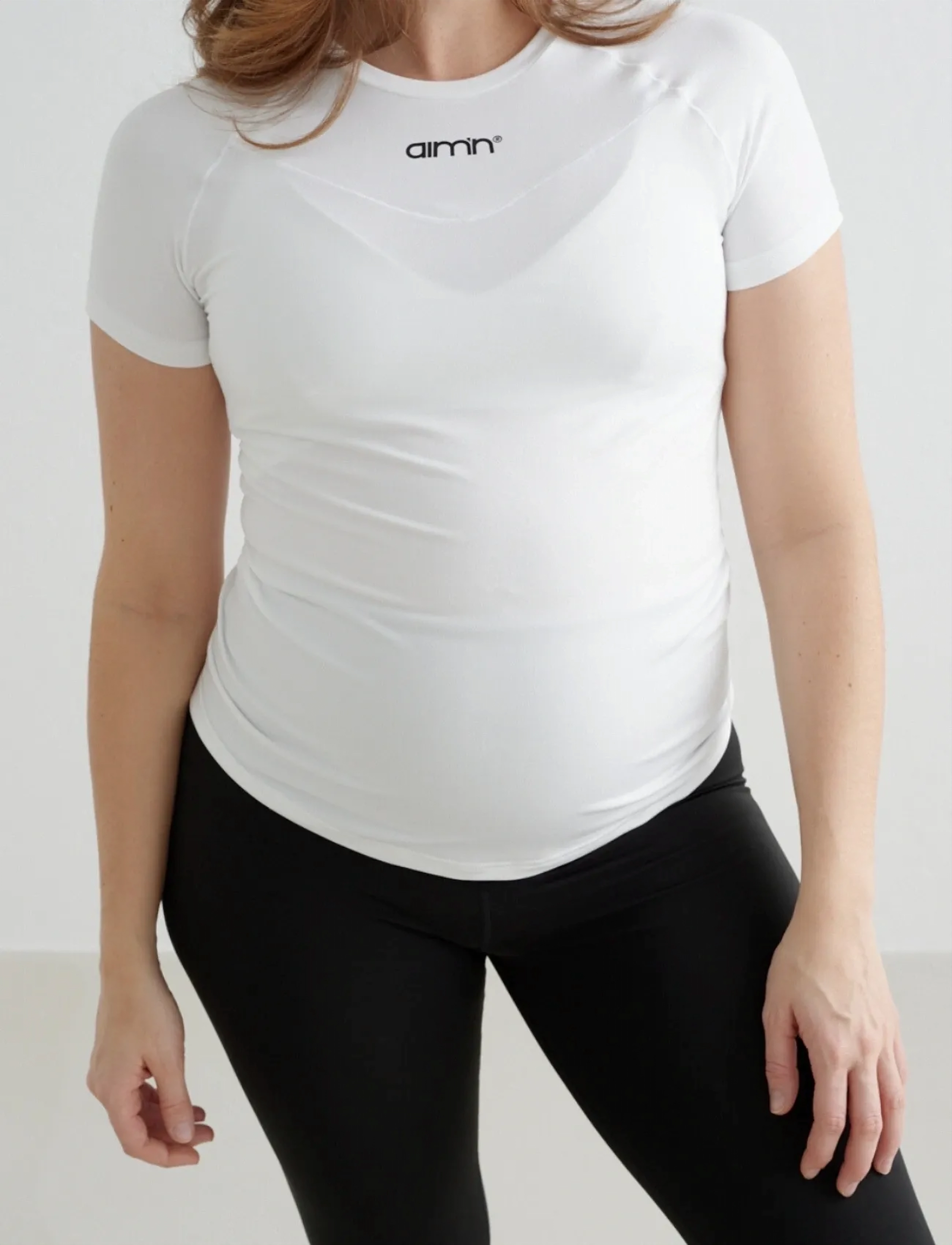 aim´n - Soft Basic Maternity Short Sleeve - t-särgid - white - 5