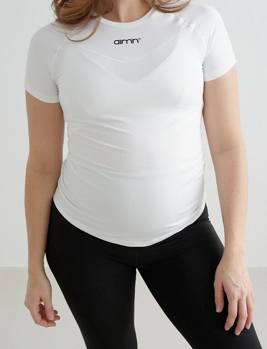 aim´n - Soft Basic Maternity Short Sleeve - t-särgid - white - 5
