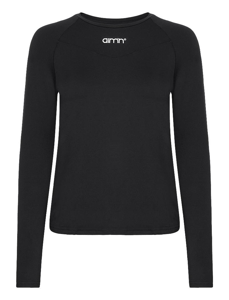 aim´n - Soft Basic Maternity Long Sleeve - långärmade tröjor - black - 1