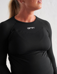 AIM'N - Soft Basic Maternity Long Sleeve - longsleeved tops - black - 2