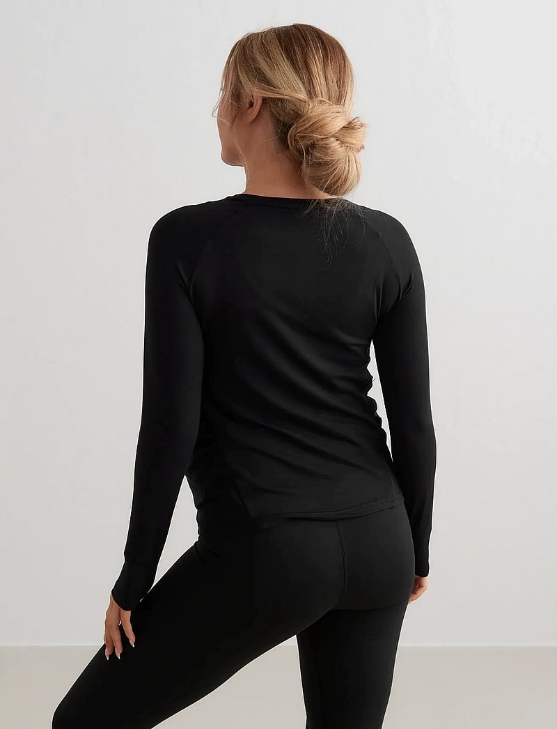 aim´n - Soft Basic Maternity Long Sleeve - långärmade tröjor - black - 3
